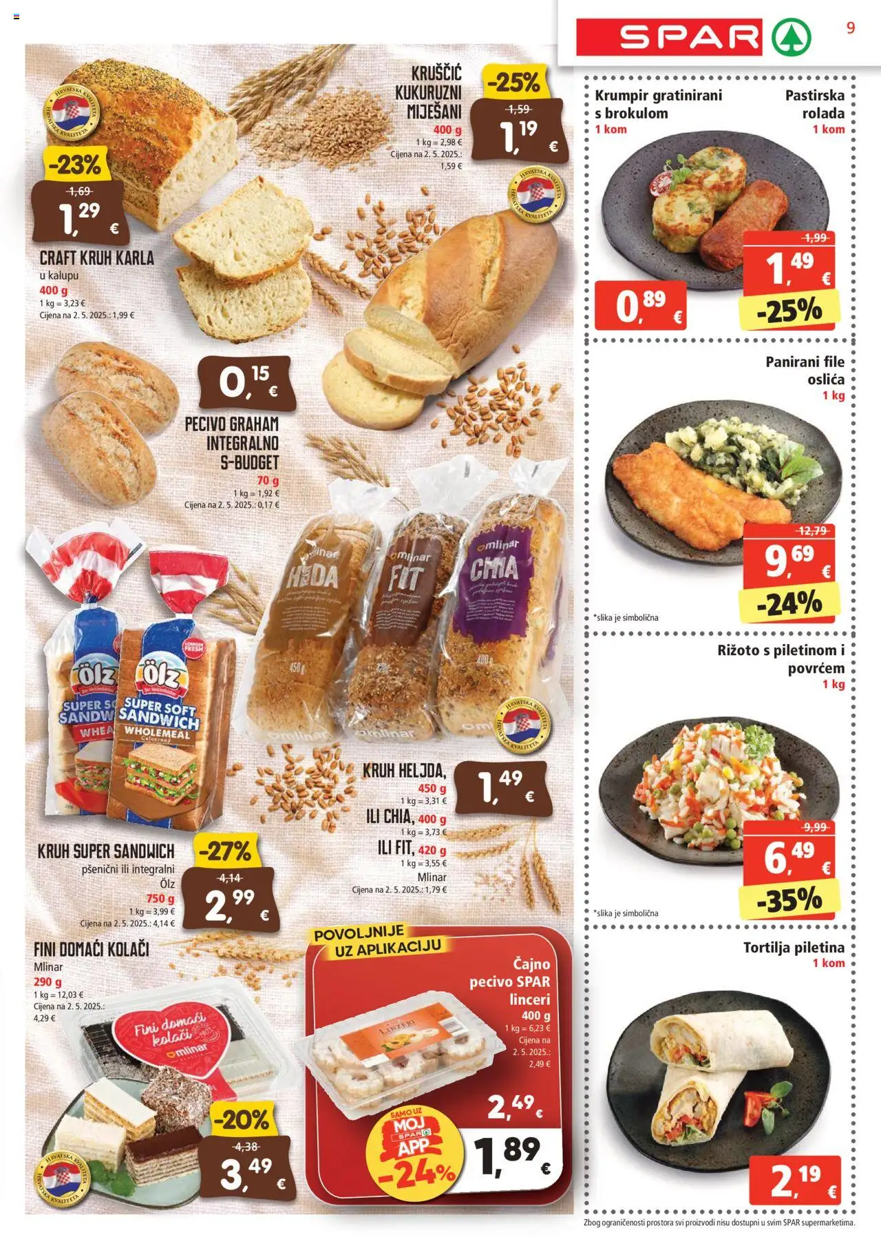 Spar katalog | vrijedi od 10.09.2025 | Stranica: 9 | Proizvodi: Rižoto, Piletina, Krumpir, Pecivo