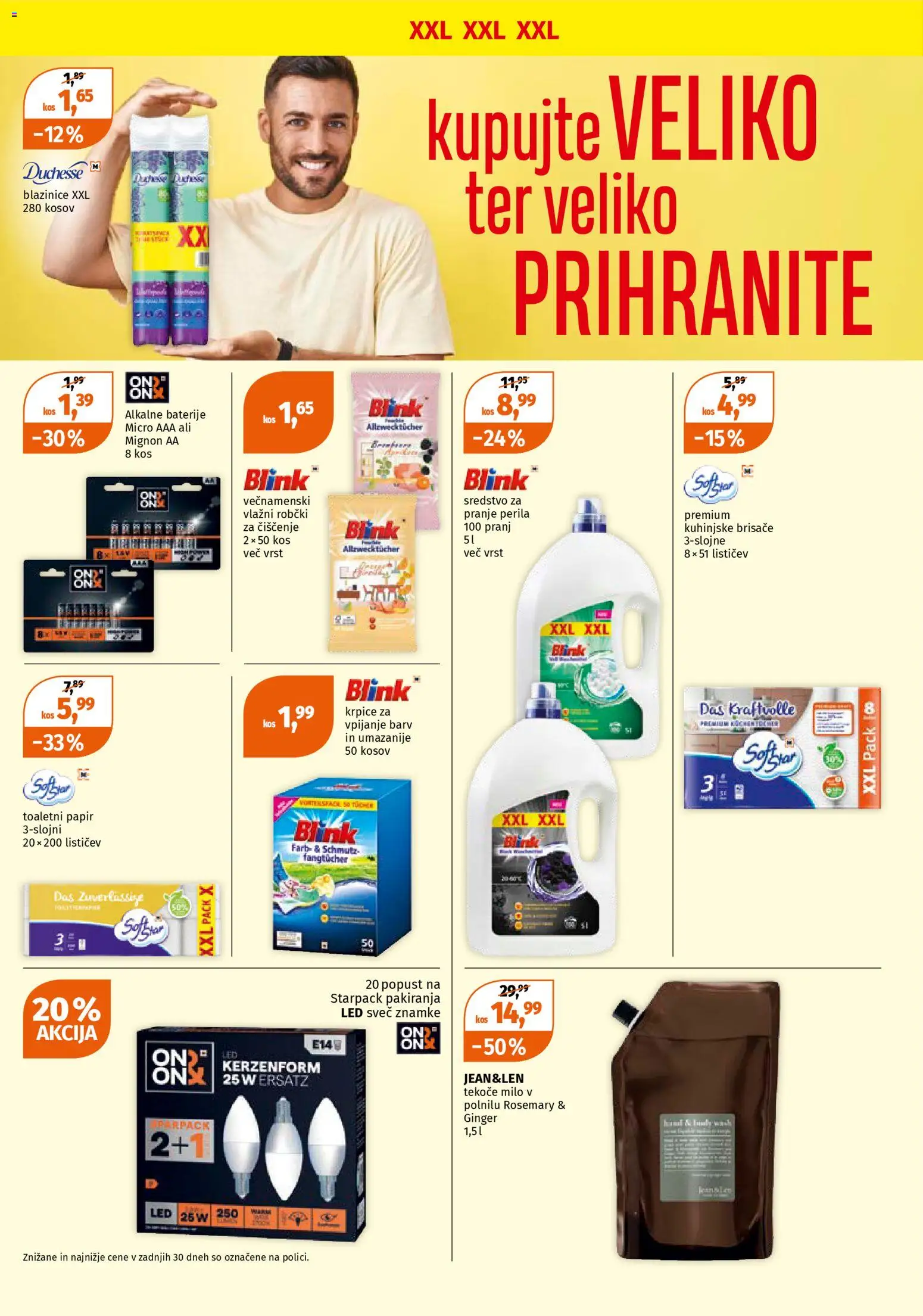 Novi Müller katalog ponudbe – veljaven od 05.01.2026 | Stran: 19 | Izdelki: Toaletni papir, Baterije, Kos, Kuhinjske brisače