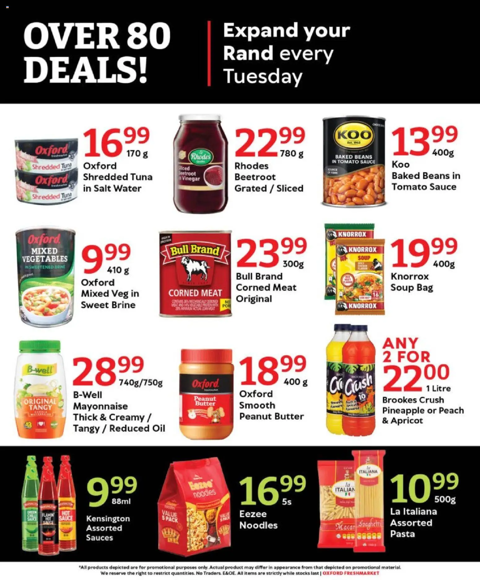 New Oxford Freshmarket catalogue – valid from 10.11.2025 | Page: 6 | Products: Oil, Noodles, Peanut butter, Water