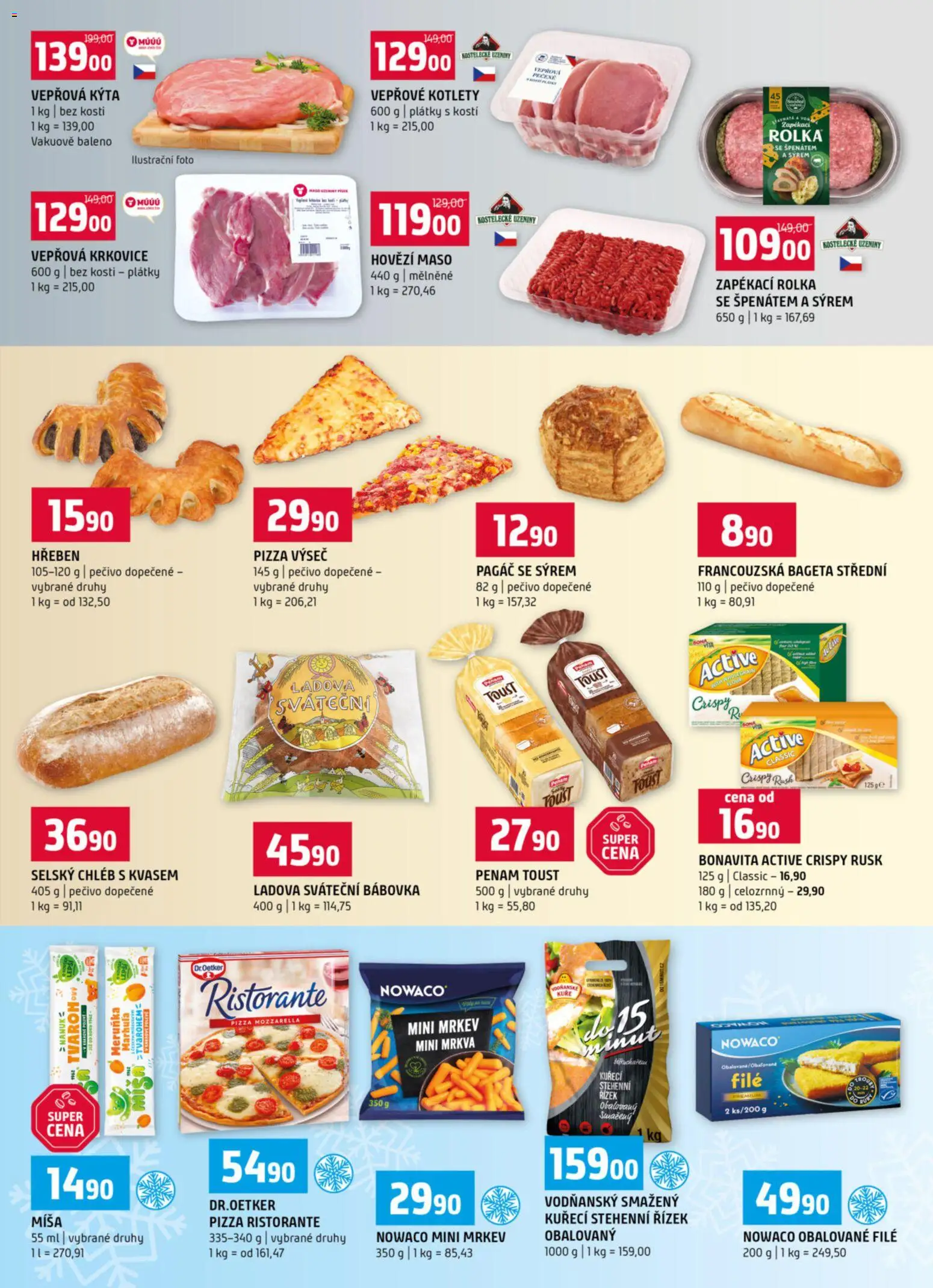 Terno leták od 25.02.2026 | Strana: 3 | Produkty: Pizza Ristorante, Vepřová Kýta, Krkovice, Hřeben