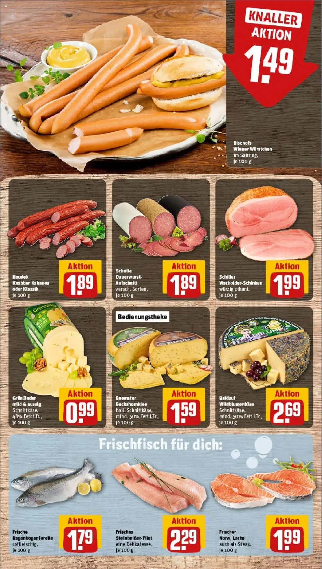 Rewe prospekt Erkrath	 - gültig ab dem 06.07.2025 | Seite: 9 | Produkte: Wiener wurstchen, Lachs, Grunlander