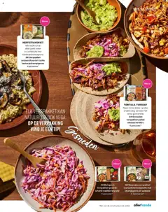 TORTILLA TUESDAY, AH Gesneden verspakket pulled chicken tortilla's 4 personen* - Voorbeeld van een folder van Albert Heijn, geldig van 06.10.2025 | Pagina: 115 | Producten: Tortilla's, Spinazie, Kan, Tortilla
