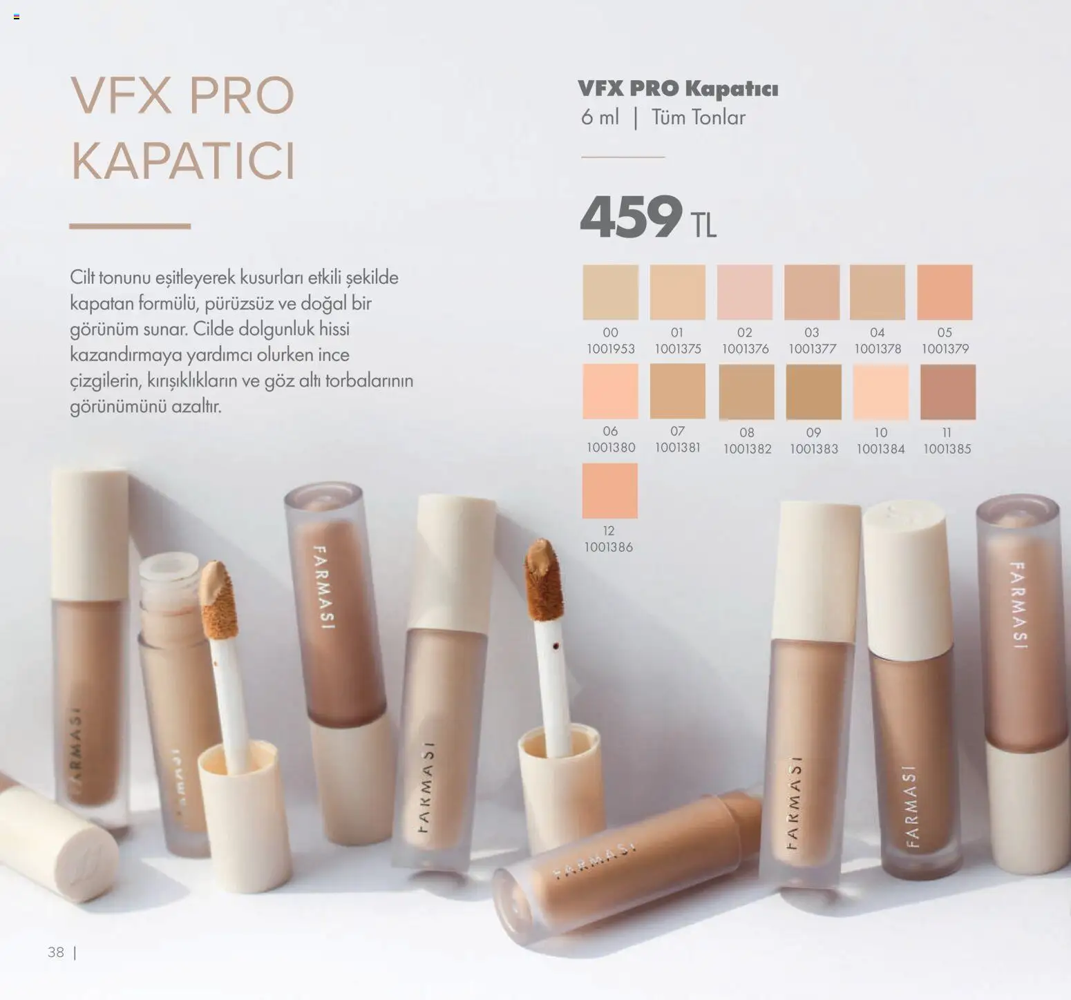 Farmasi Katalog - 01.01.2026 tarihinden itibaren geçerlidir | Sayfa: 38 | Ürünler: Kapatıcı