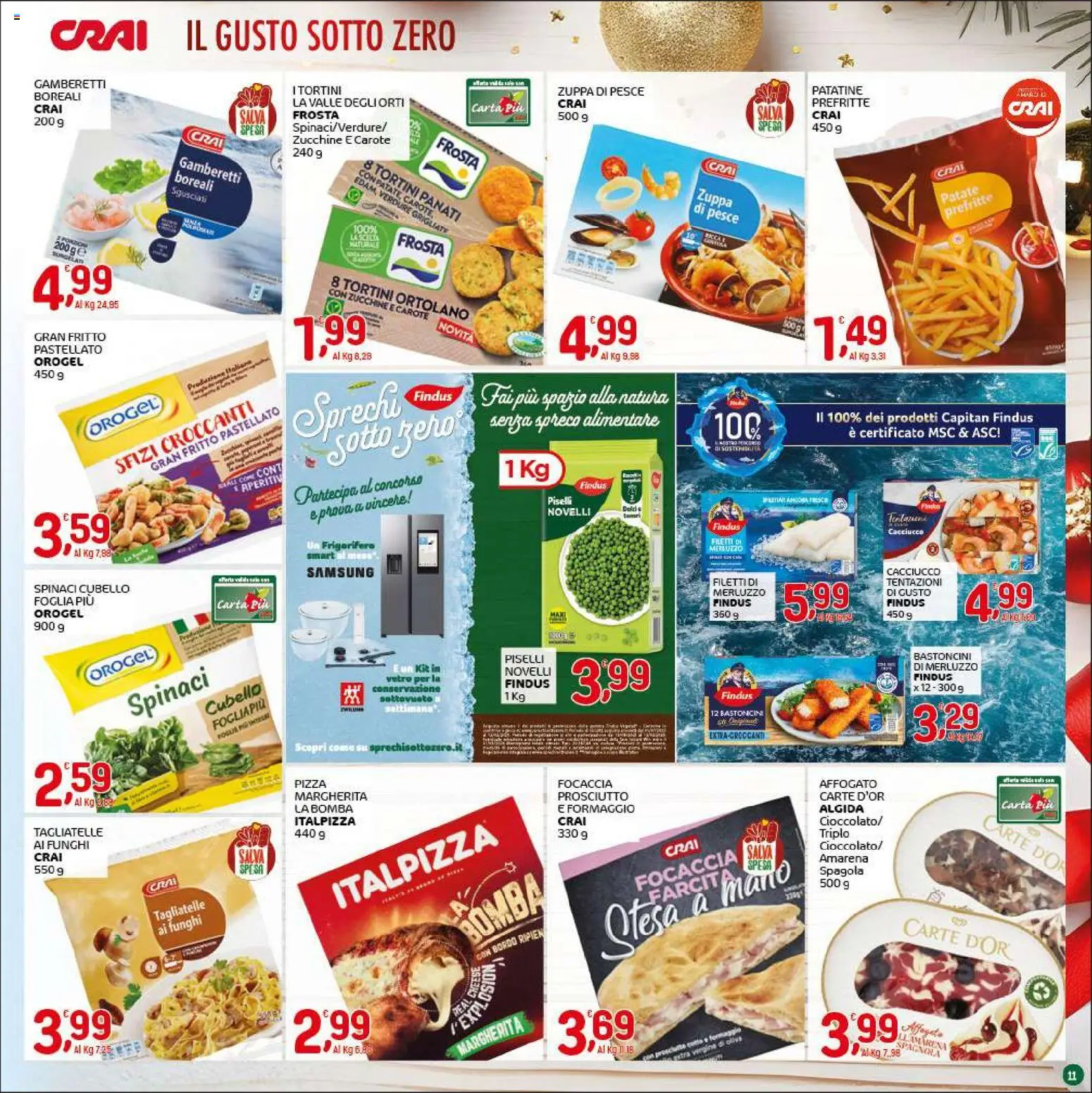 Volantino CRAI del 18.12.2025 | Pagina: 11 | Prodotti: Merluzzo, Patate, Carote, Prosciutto