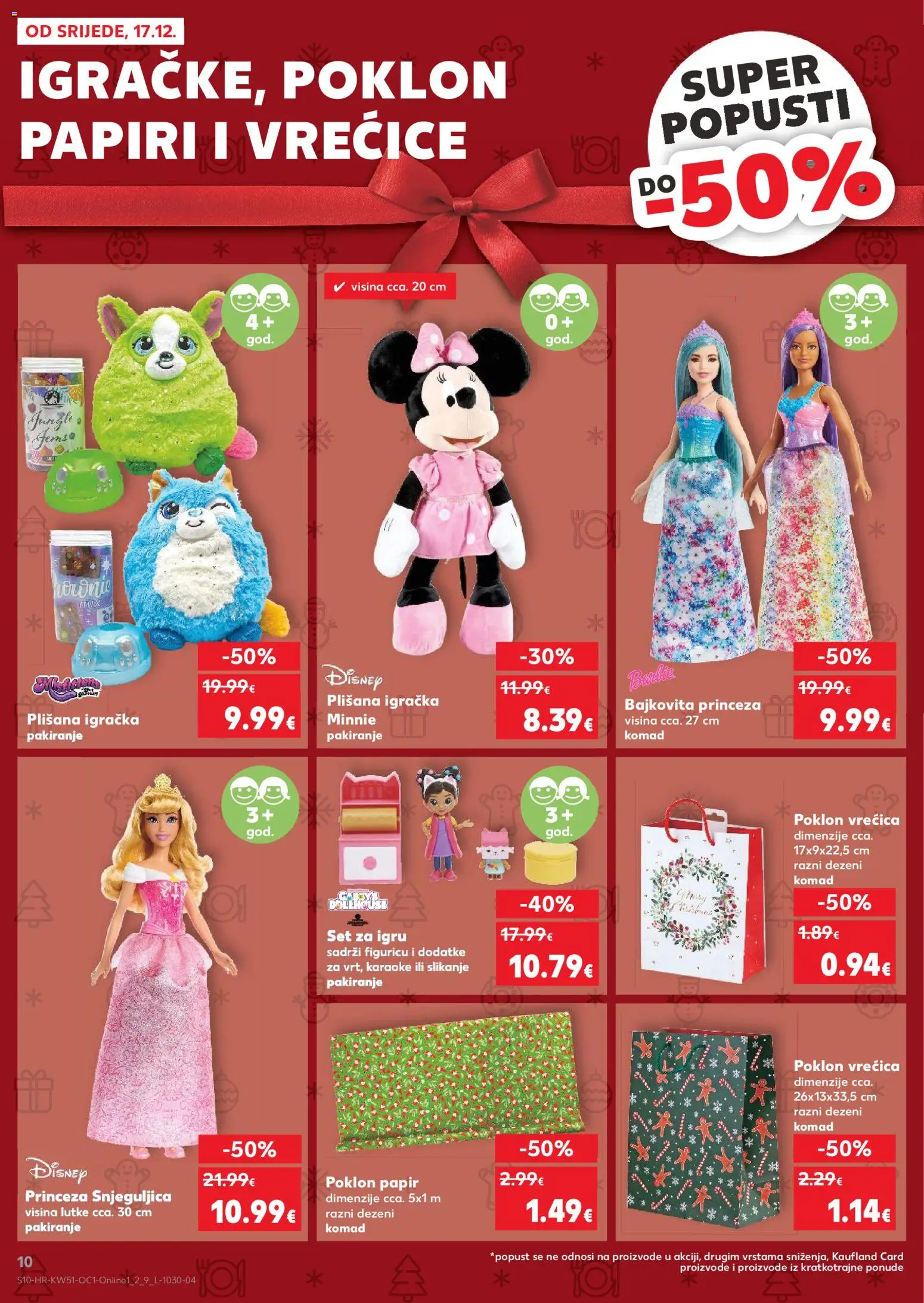 Kaufland katalog | vrijedi od 17.12.2025 | Stranica: 10 | Proizvodi: Barbie, Lutke, Poklon vrećica