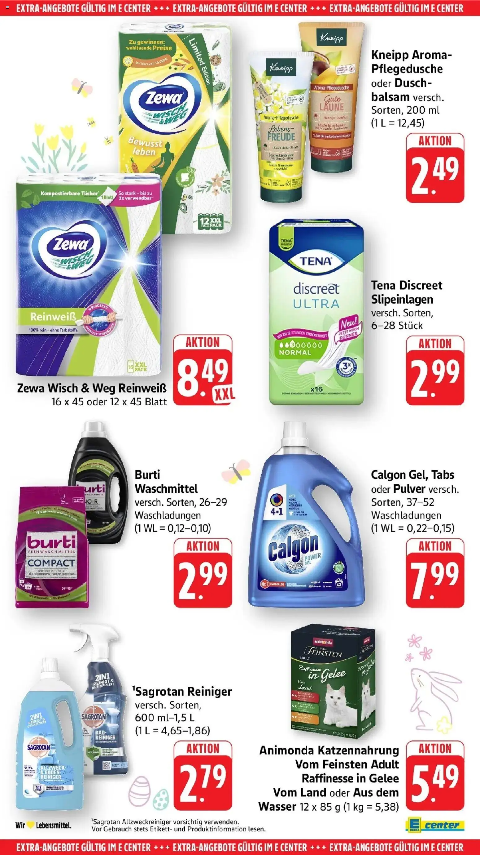 E center Prospekt Pfullingen	 – gültig ab 23.03.2026 | Seite: 50 | Produkte: Bad, Zewa, Wasser, Waschmittel