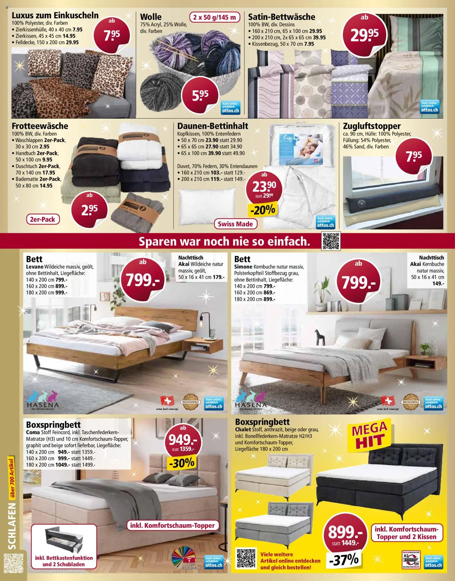 Otto's Aktionen – gültig ab 01.12.2025 | Seite: 8 | Produkte: Kissen, Topper, Bett, Boxspringbett
