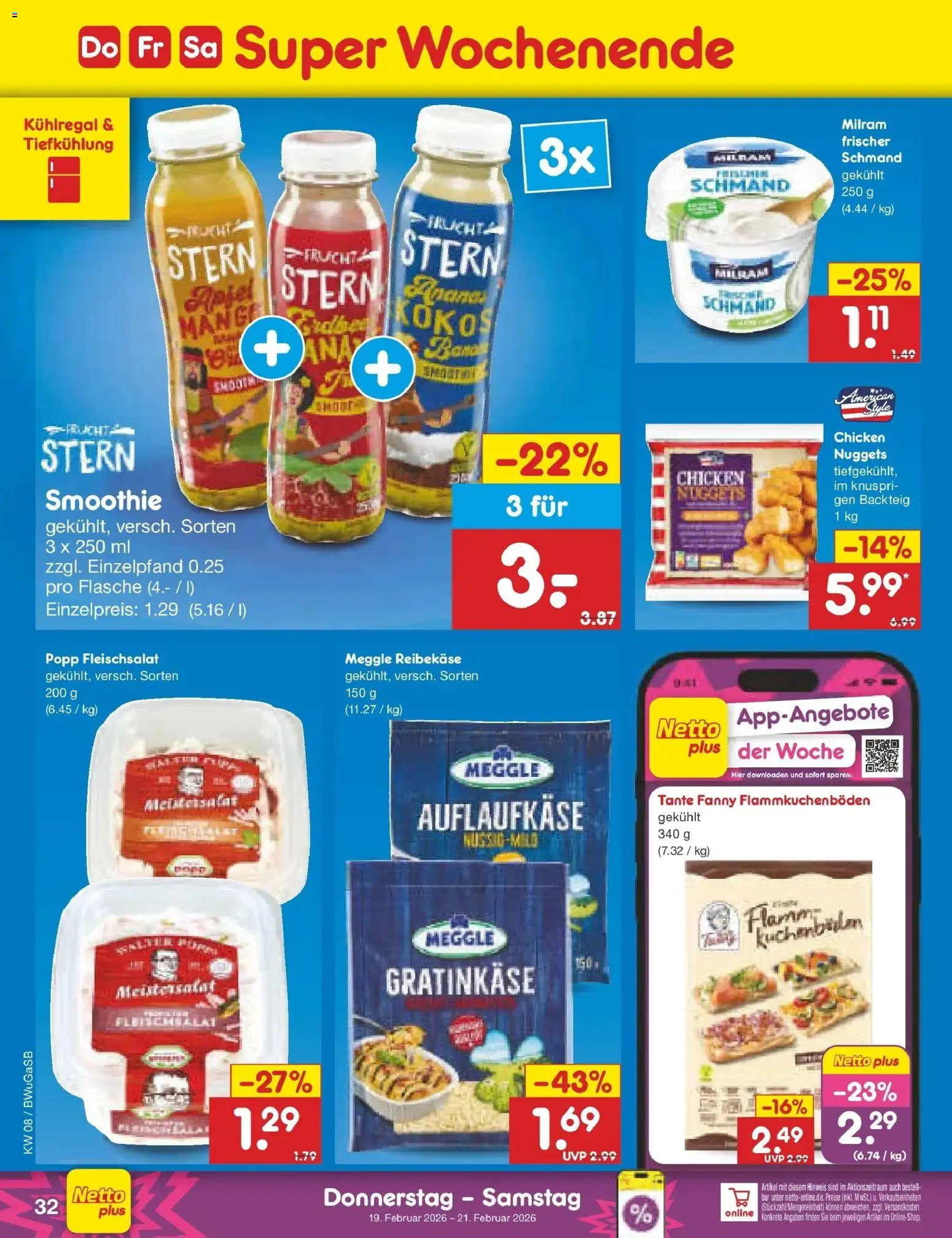 Netto Marken-Discount - Netto: Wochenangebote – gültig ab 16.02.2026 | Seite: 46 | Produkte: Milram, Reibekase