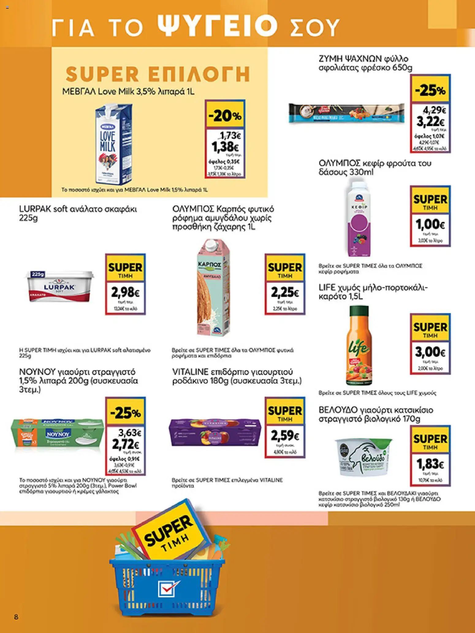  | Σελίδα: 8 | Προϊόντα: Γιαούρτι, Χυμός, Ροδάκινο