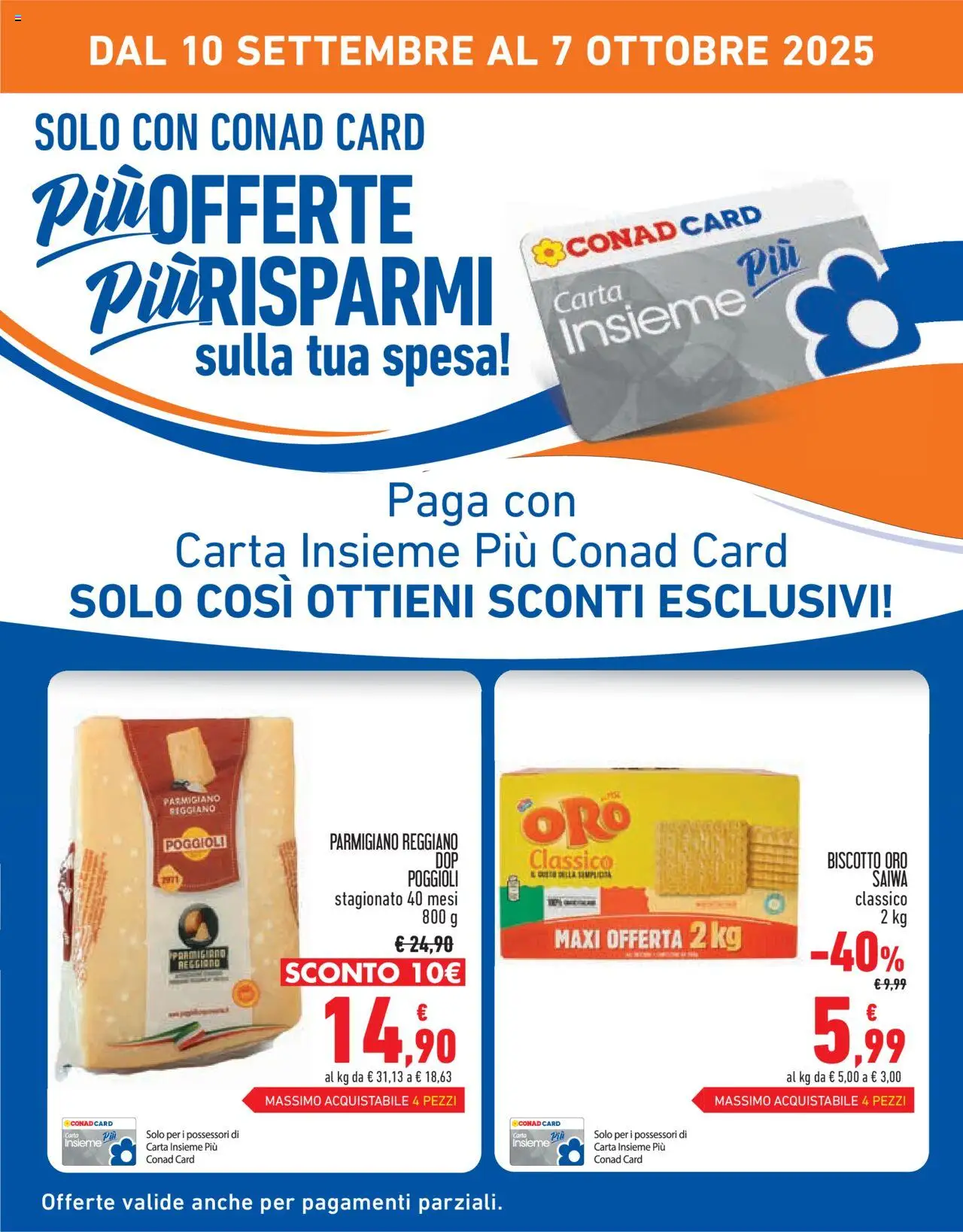 Volantino Conad del 10.09.2025 | Pagina: 2 | Prodotti: Parmigiano reggiano, Parmigiano