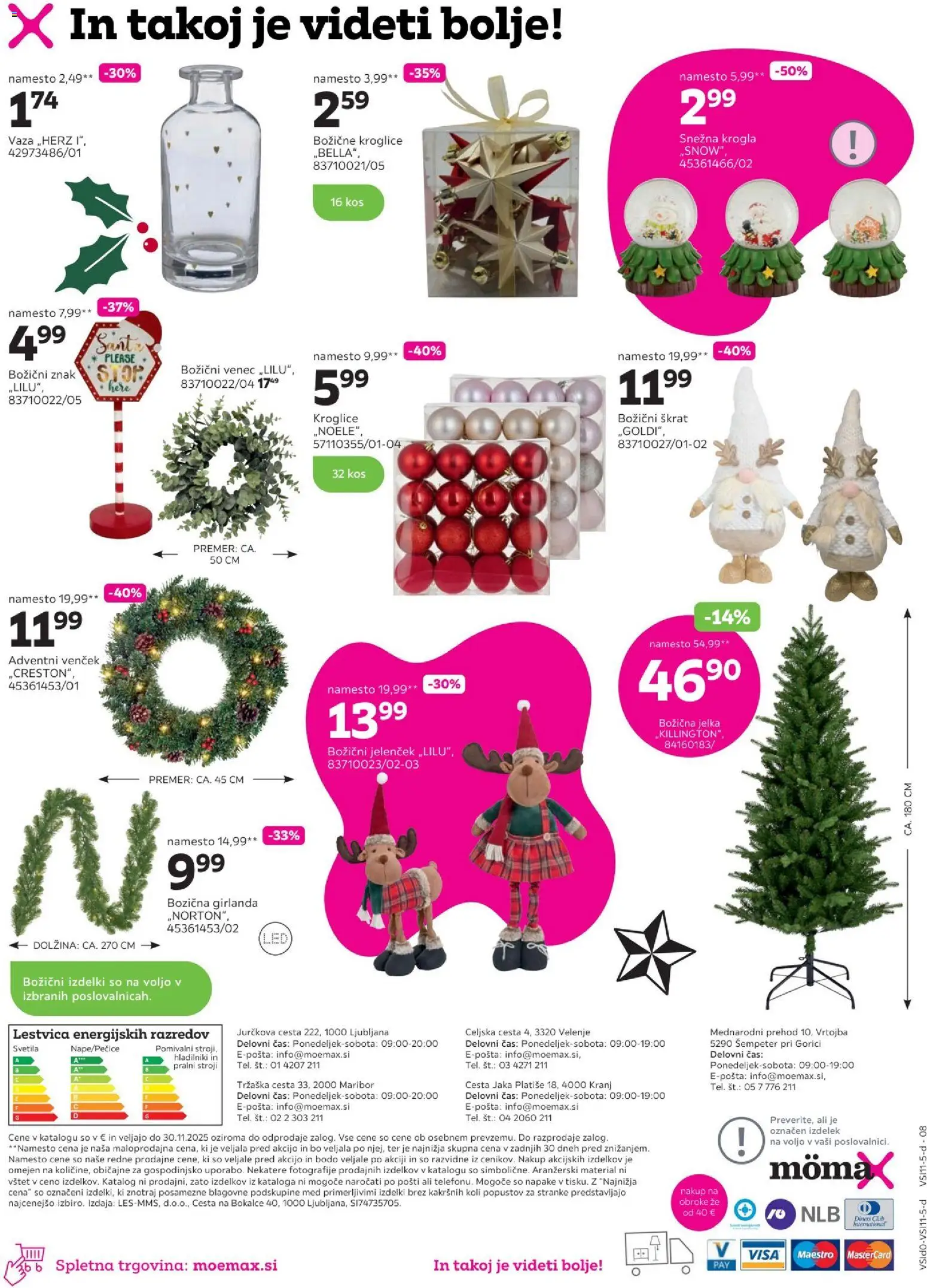 Novi Mömax katalog ponudbe – veljaven od 17.11.2025 | Stran: 8 | Izdelki: Kos, Vaza