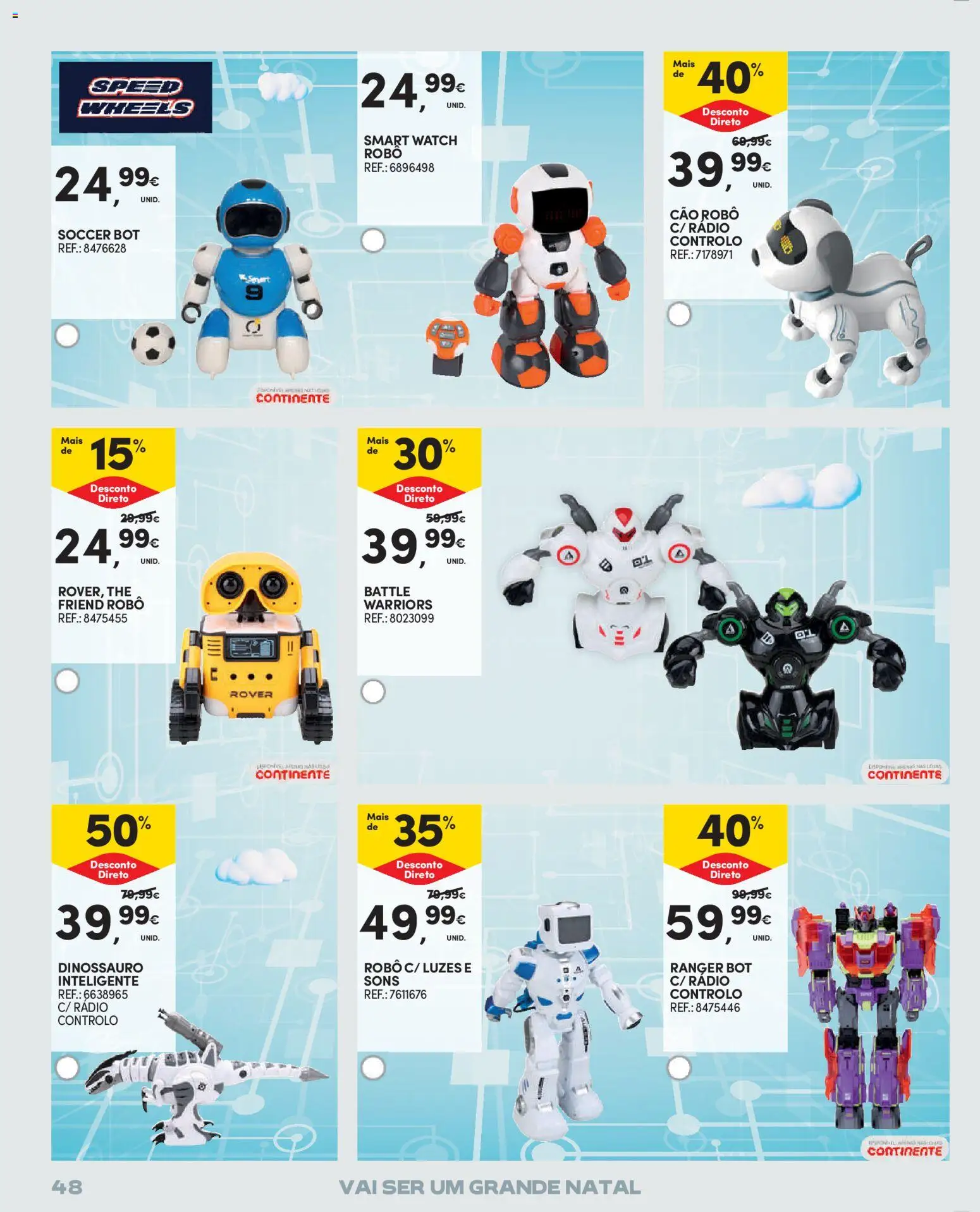 Continente - Brinquedos │ válido de 13.11.2025 | Página: 48 | Produtos: Rádio, Robô