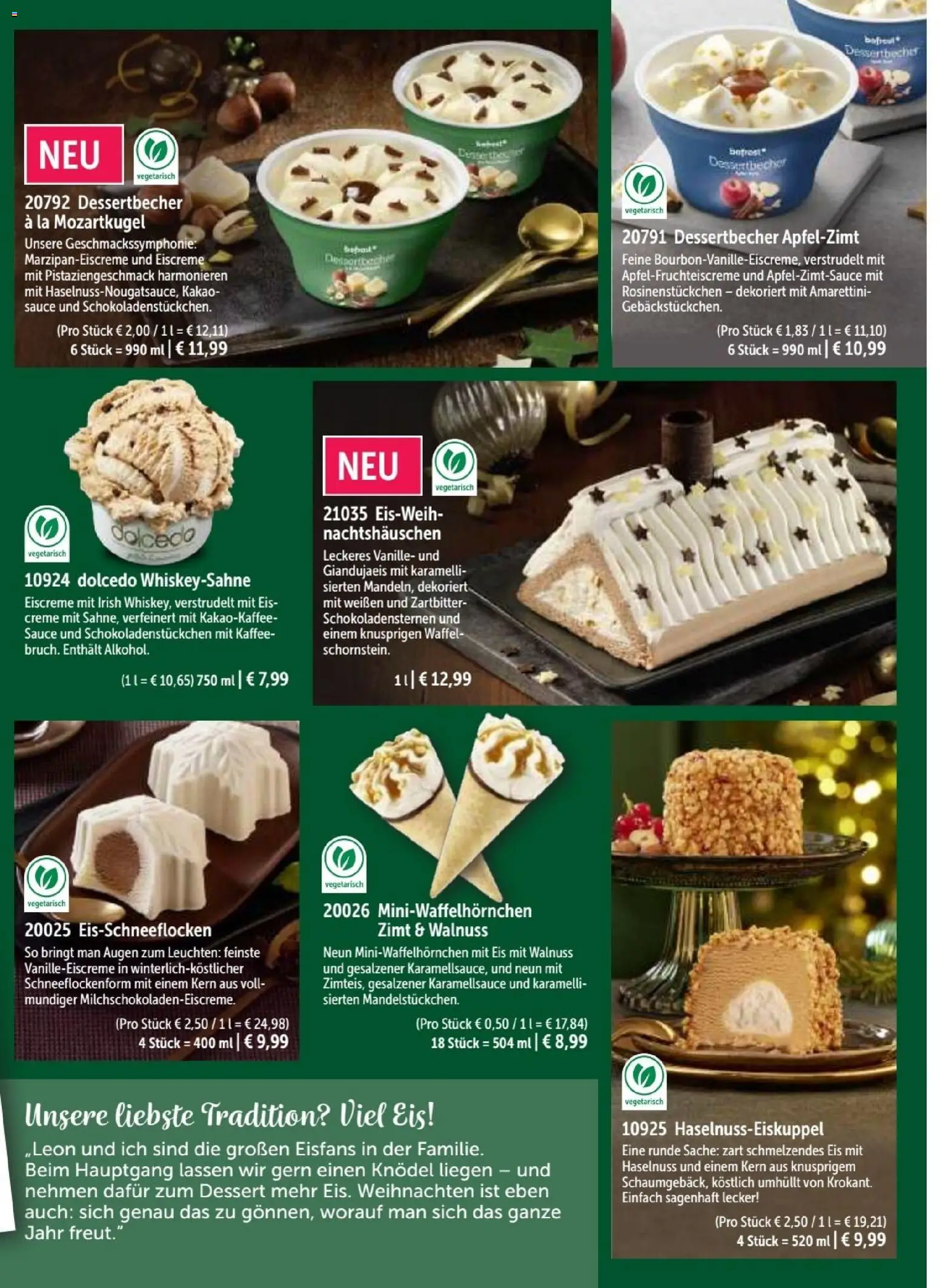 Bofrost Weihnachten 2025 – gültig ab 23.10.2025 | Seite: 23 | Produkte: Kaffee, Eiscreme, Creme, Eis