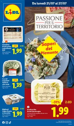 Anteprima del volantino Lidl Piemonte catalogo valido a partire dal 21.07.2025