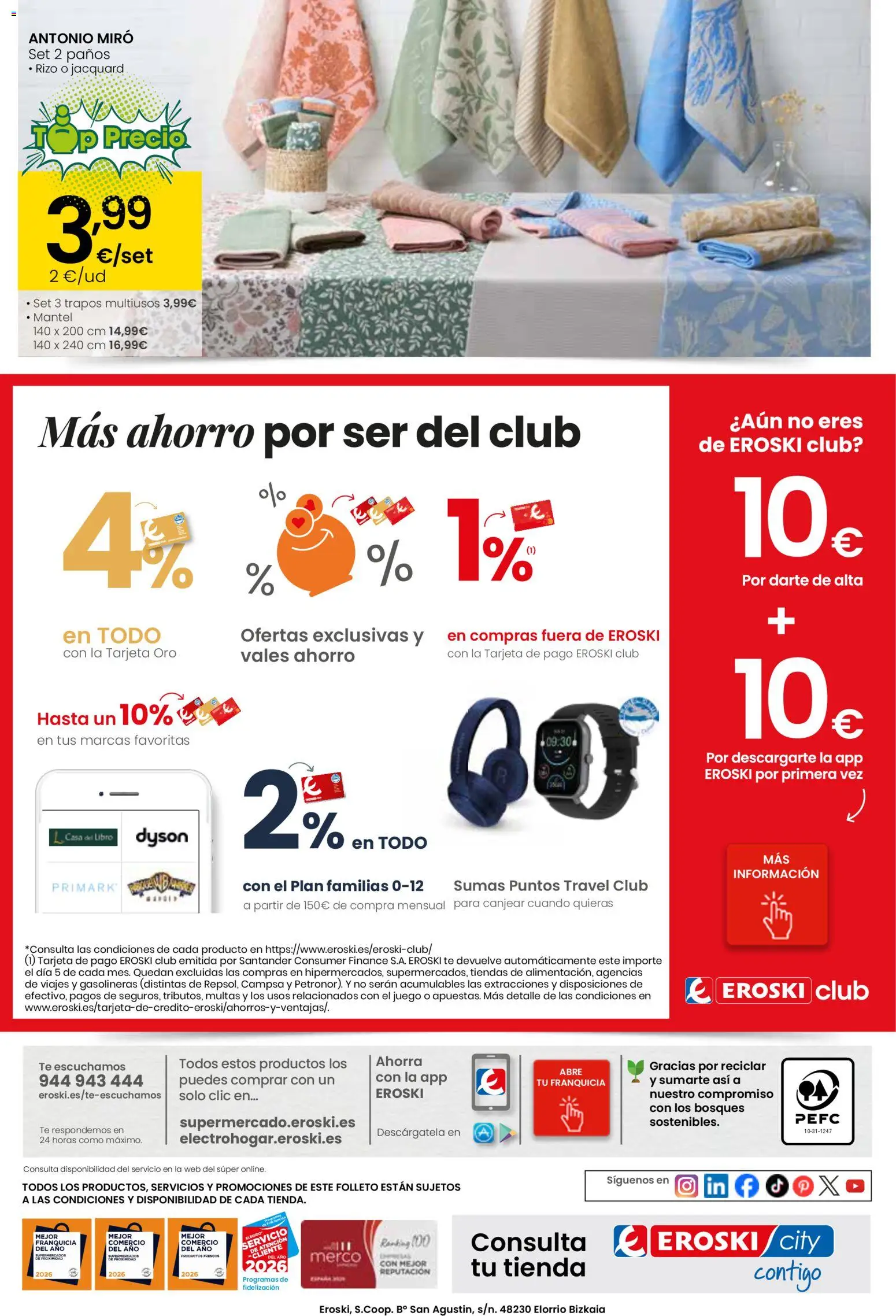 Eroski - Siempre a buen precio city │ válido desde el 12.02.2026 | Página: 8 | Productos: Mantel, Té