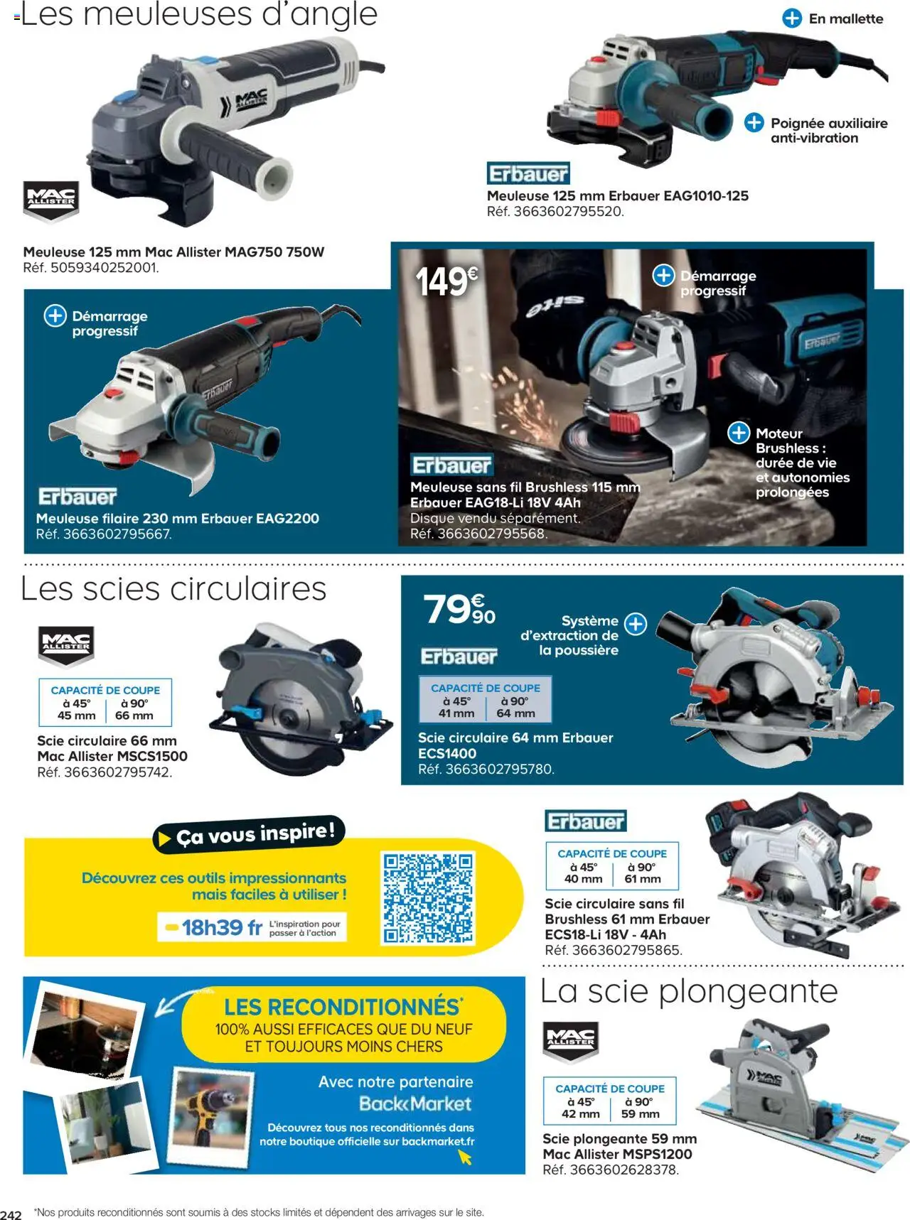 {H1} | Page: 242 | Produits: Meuleuse, Mais, Scie circulaire