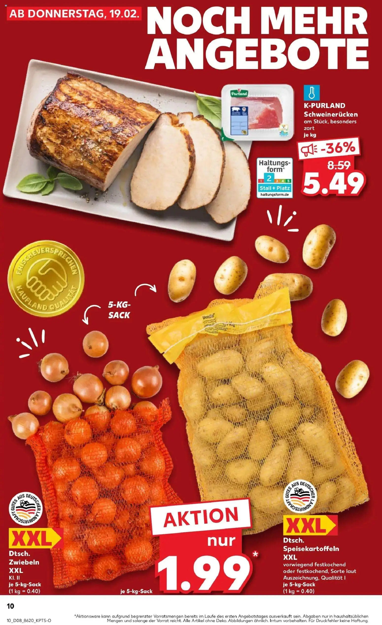 Kaufland prospekt Remscheid	 – gültig ab 22.02.2026 | Seite: 10 | Produkte: Zwiebeln, Schweinerucken