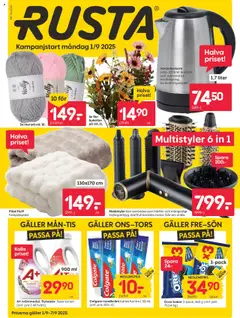 Rusta - erbjudanden - Förhandsvisning av reklamblad från butik Rusta aktuell från 01.09.2025