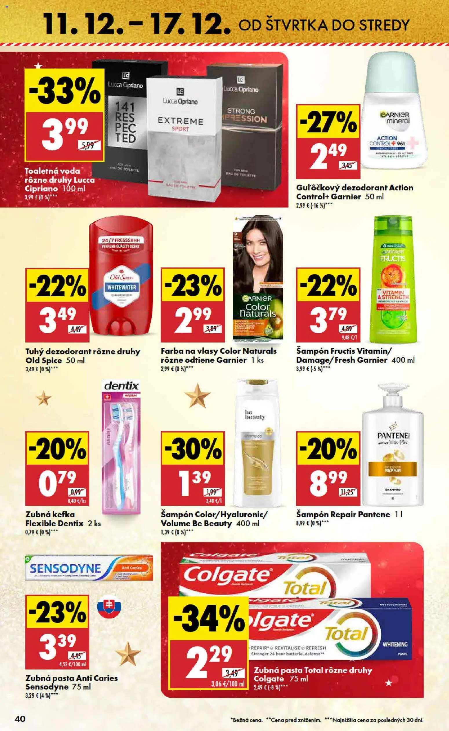 Nové Biedronka akcie – leták je platný od 11.12.2025 | Strana: 40 | Produkty: Zubná kefka, Farba na vlasy, Dezodorant