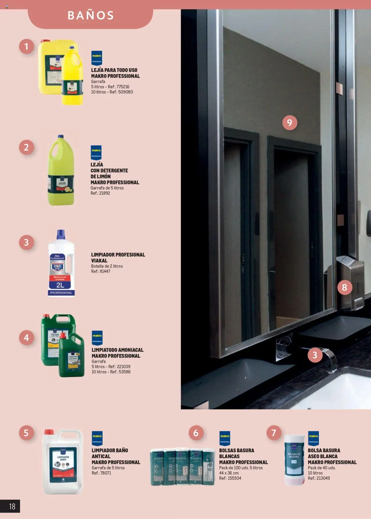 Makro - Catálogo Limpieza │ válido desde el 13.03.2025 | Página: 18 | Productos: Detergente, Bolsa, Baño