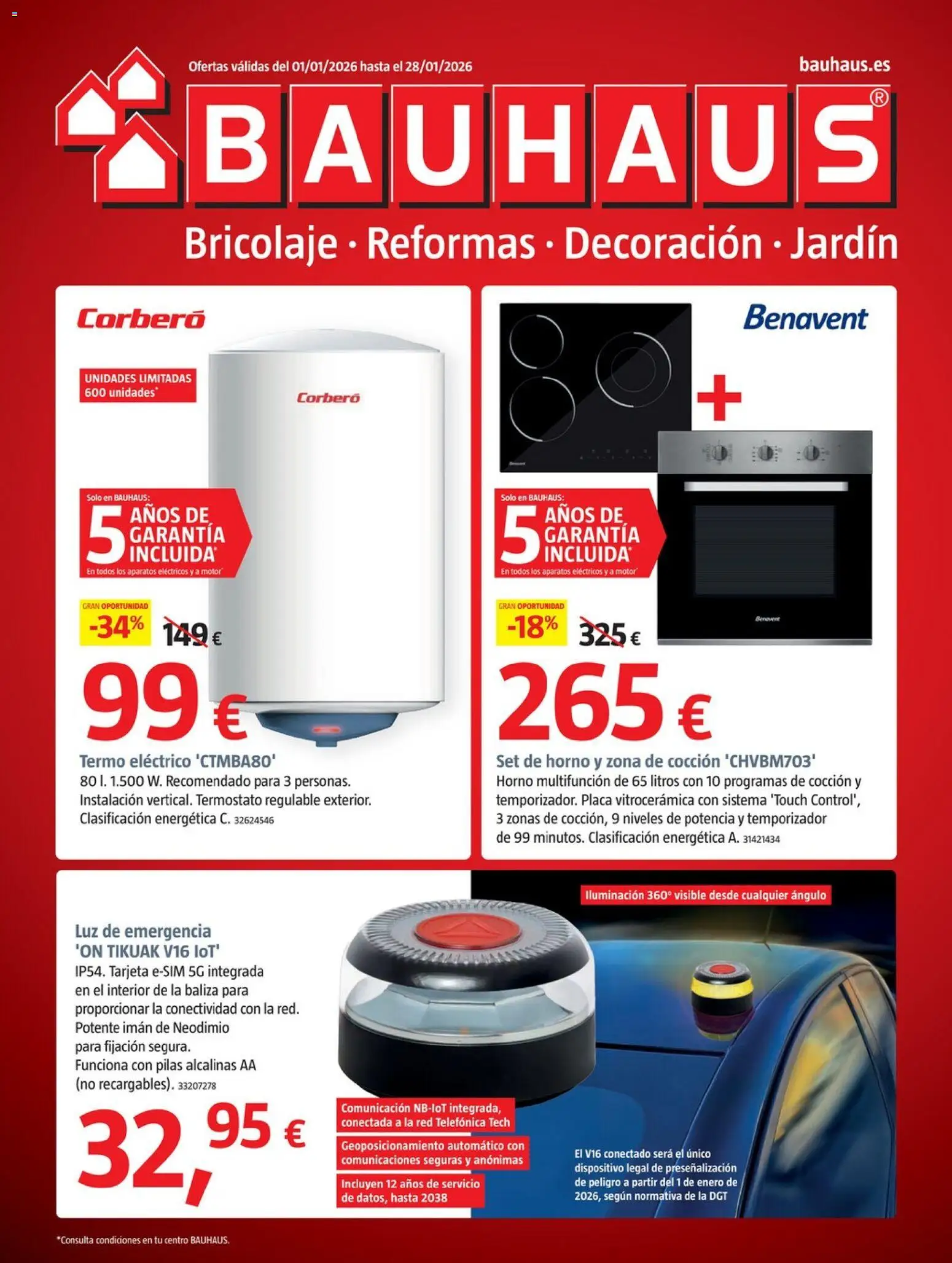 Bauhaus folleto │ válido desde el 01.01.2026 | Página: 1 | Productos: Horno, Galette de chaise