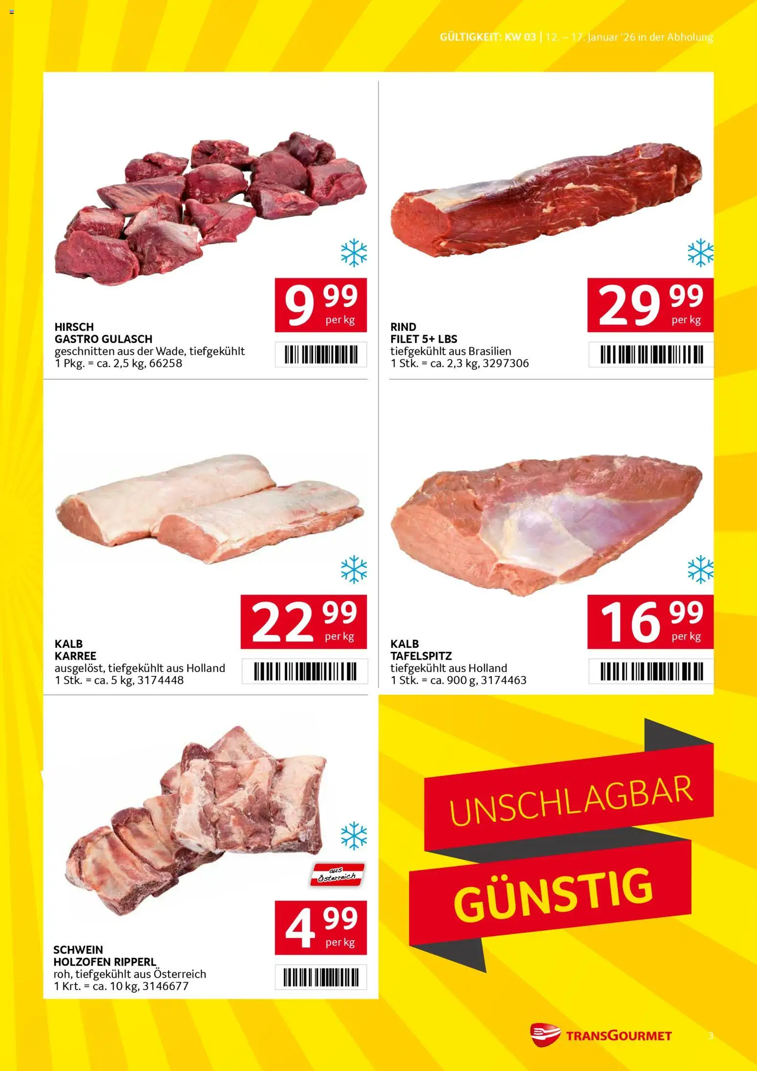Transgourmet Flugblatt gültig ab 12.01.2026 | Seite: 3