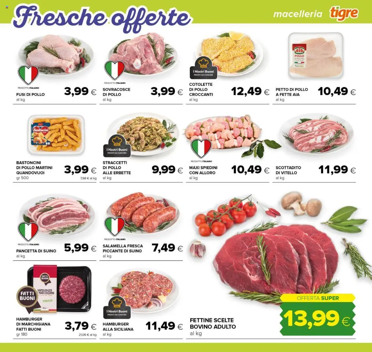 Volantino Tigre del 24.07.2025 | Pagina: 5 | Prodotti: Scottadito, Salamella, Pollo, Hamburger