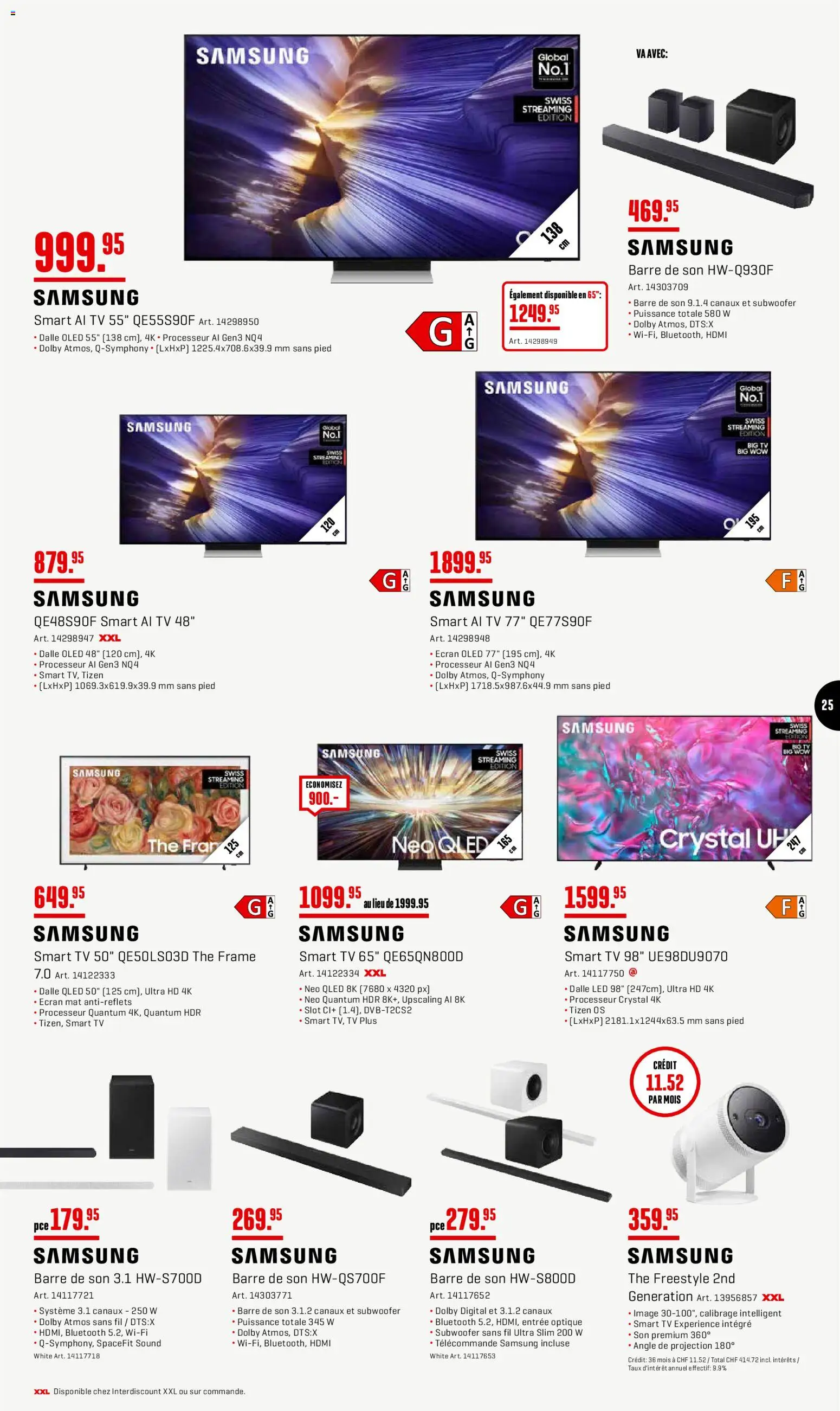 Interdiscount aktionen 20% de rabais FR – gültig ab 27.04.2026 | Seite: 25 | Produkte: TV, Samsung