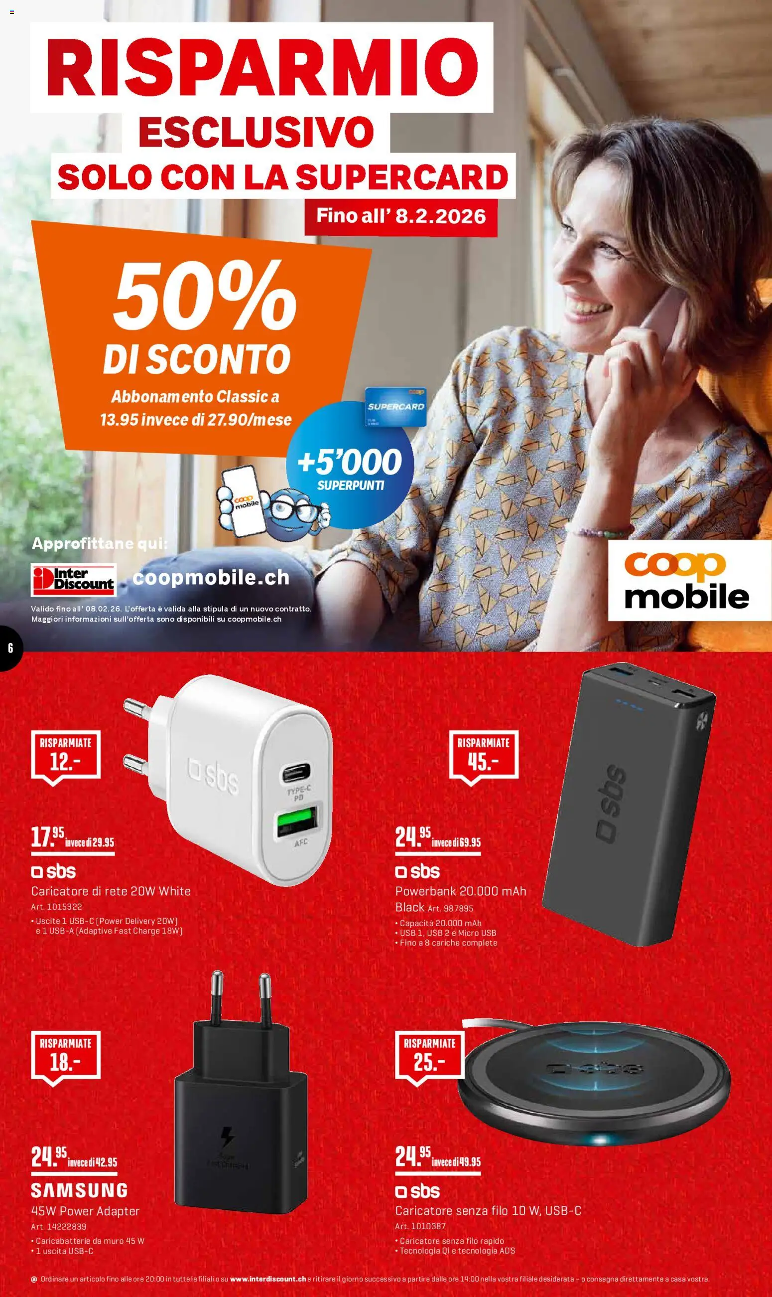 Interdiscount Aktionen IT – gültig ab 26.01.2026 | Seite: 6 | Produkte: Samsung, Powerbank, Adapter, Usb