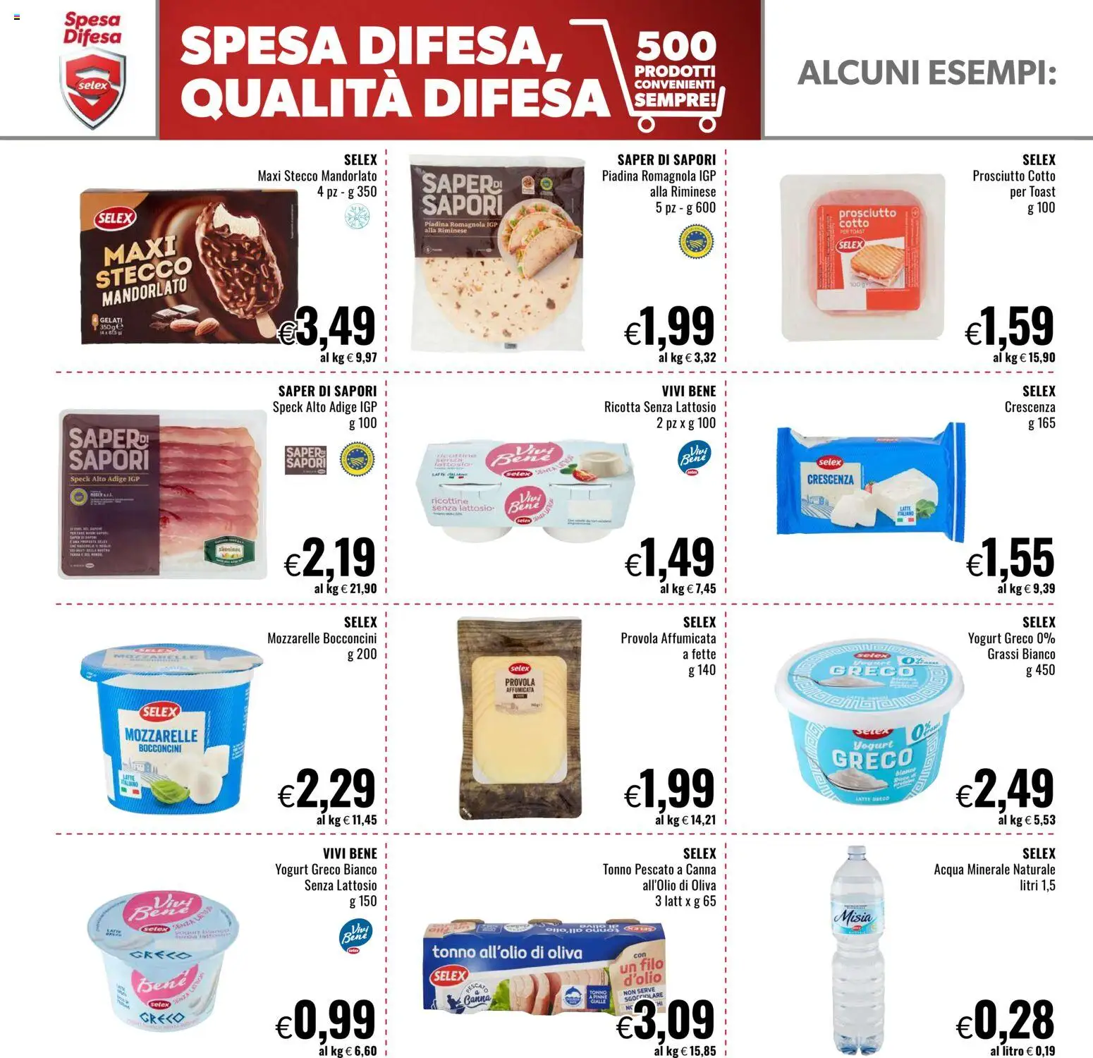 Volantino Famila del 26.03.2026 | Pagina: 20 | Prodotti: Prosciutto Cotto, Piadina, Tonno, Provola