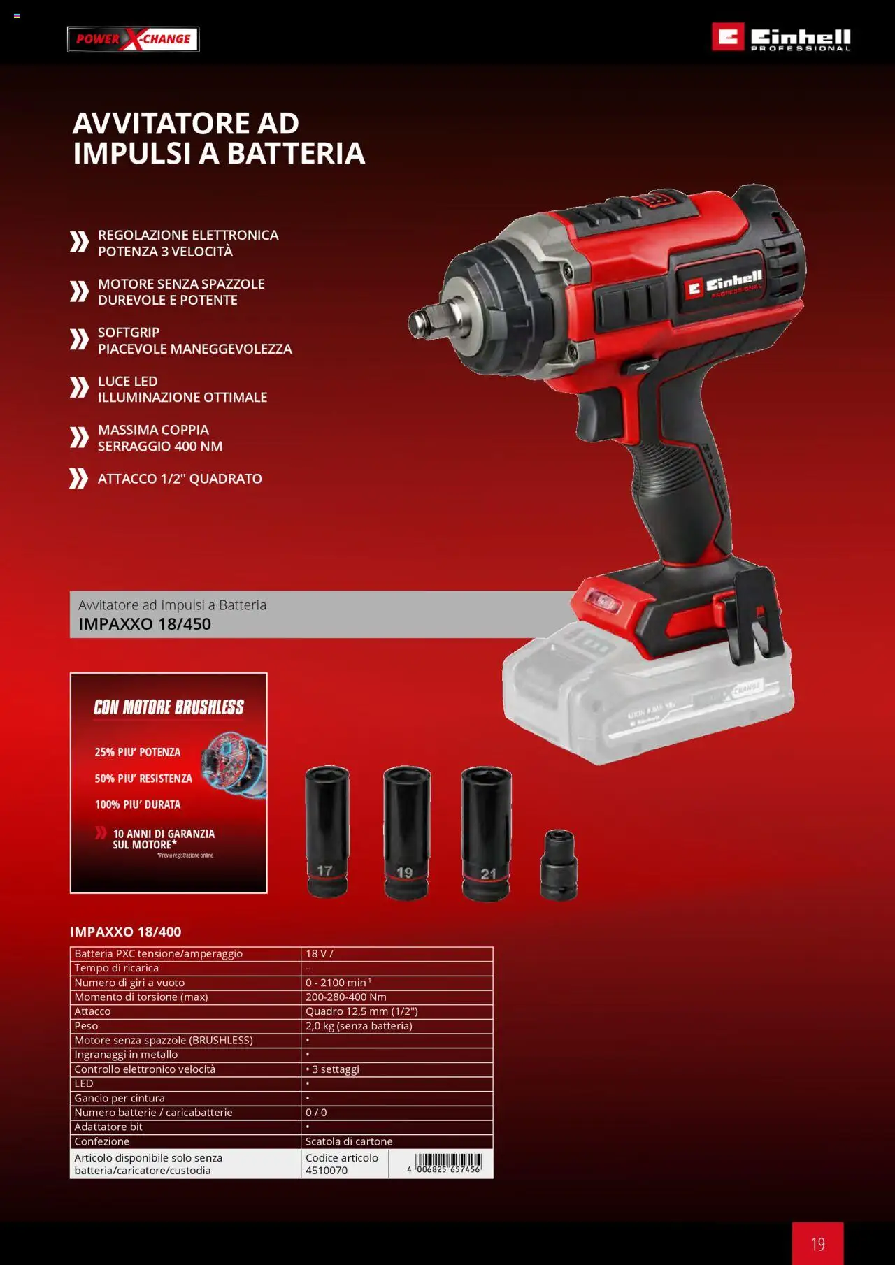 Volantino Einhell del 06.02.2025 | Pagina: 19 | Prodotti: Avvitatore, Cintura, Batterie, Caricabatterie