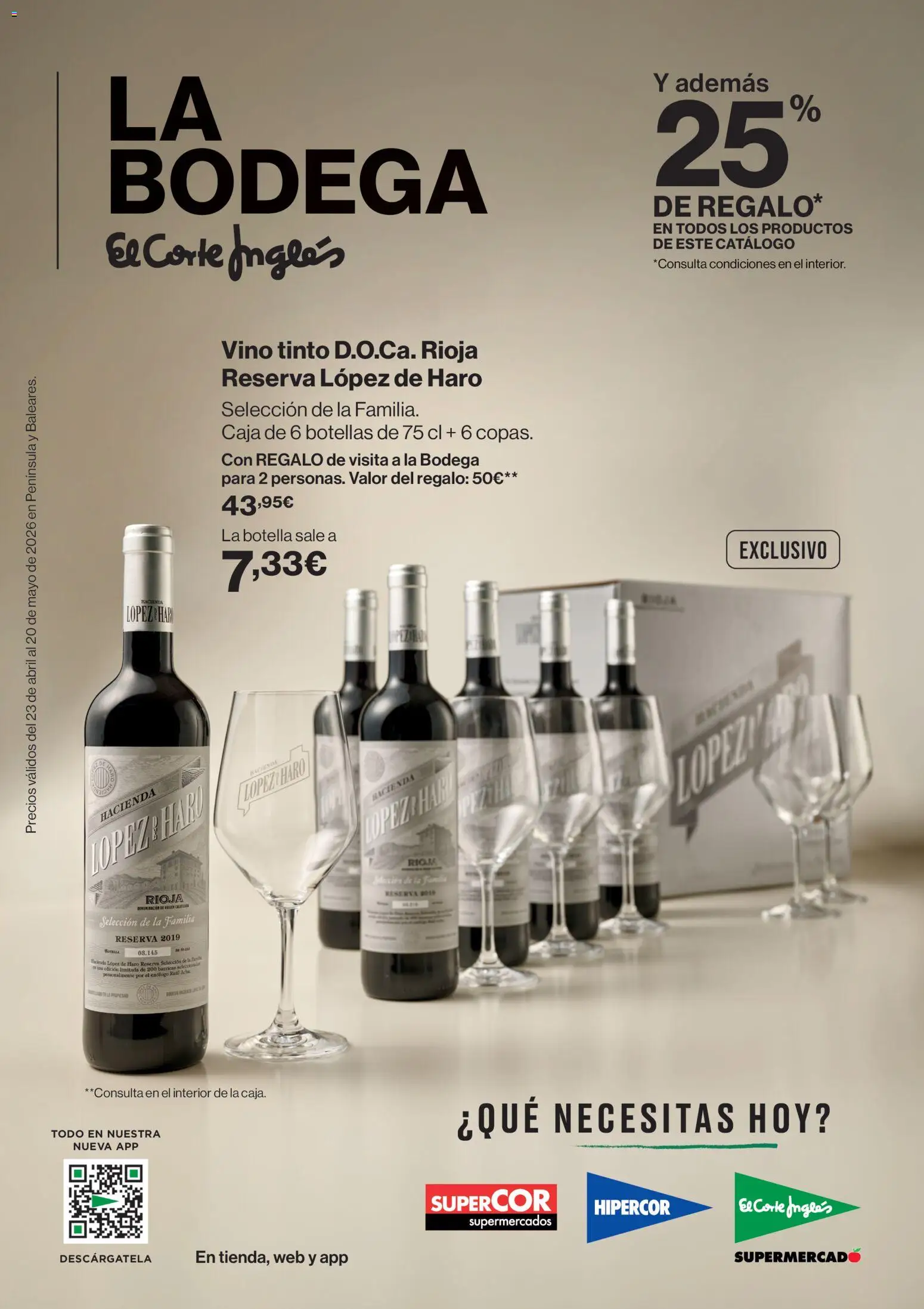 Hipercor catálogo │ válido desde el 23.04.2026 | Página: 1 | Productos: Vino, Caja