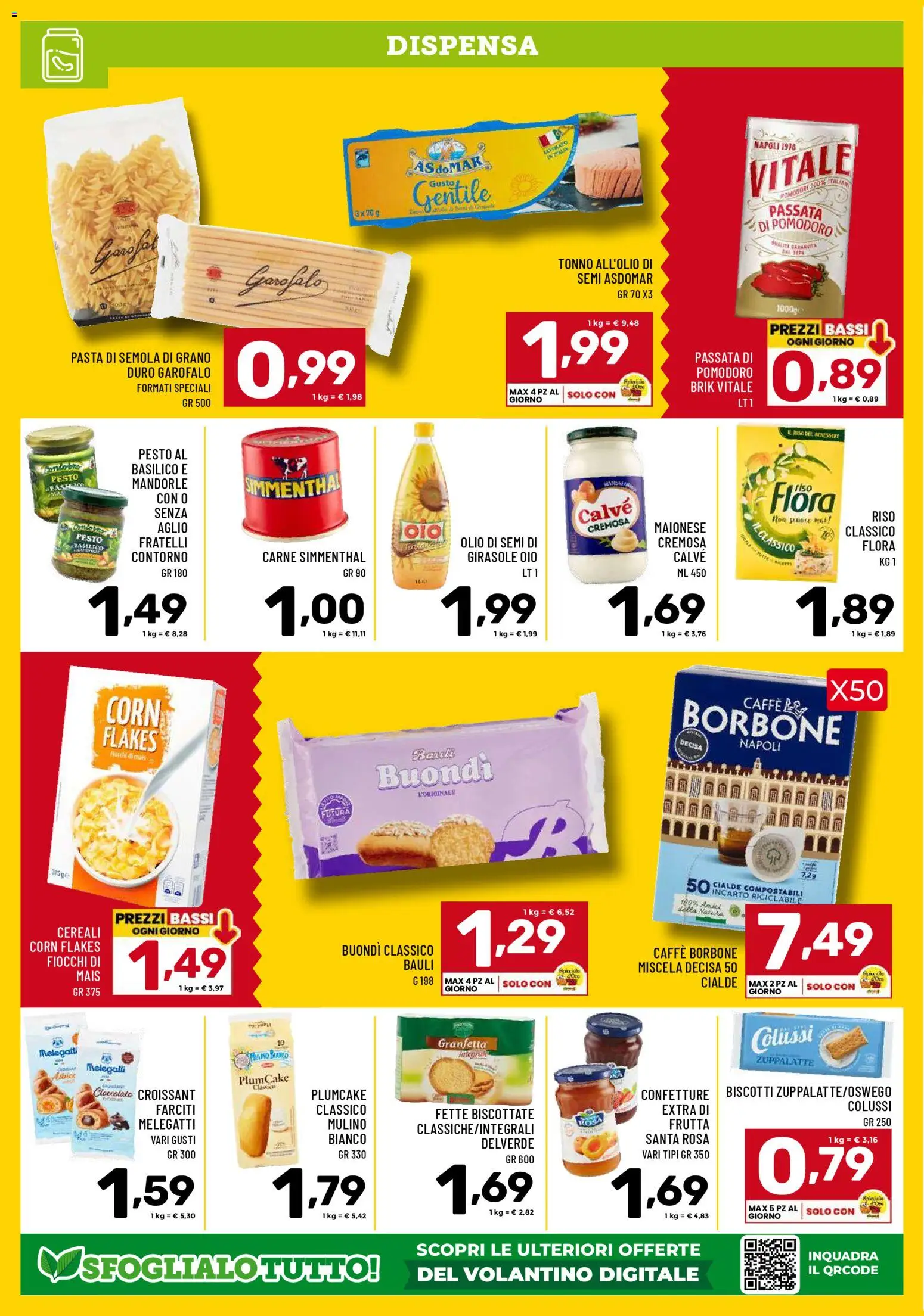 Volantino Il Centesimo del 14.11.2025 | Pagina: 8 | Prodotti: Fiocchi, Tonno, Plumcake, Mais