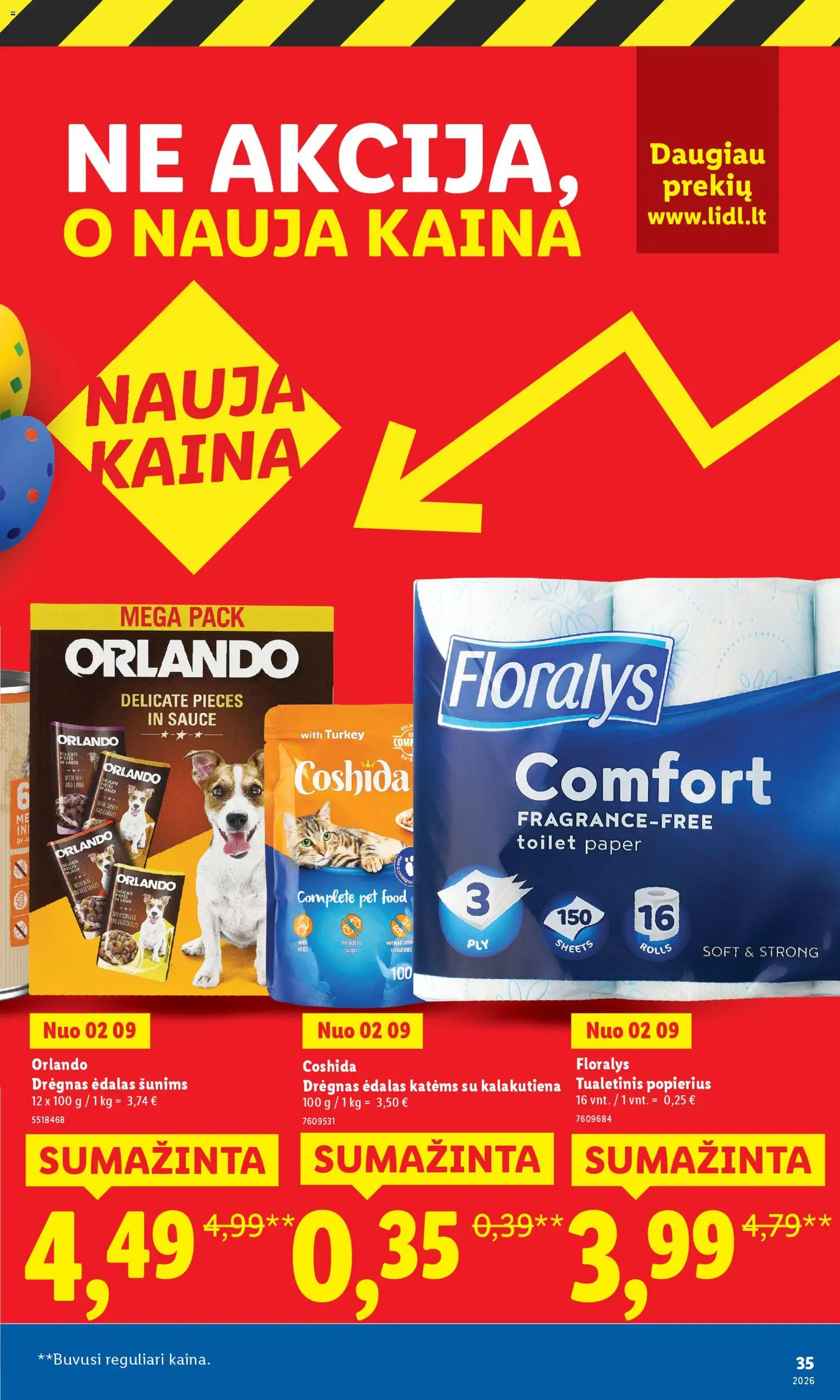 LIDL akcijos nuo 23.03.2026 | Puslapis: 35 | Prekių: Tualetinis popierius