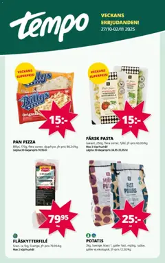 Tempo - erbjudanden - Förhandsvisning av reklamblad från butik Tempo aktuell från 27.10.2025