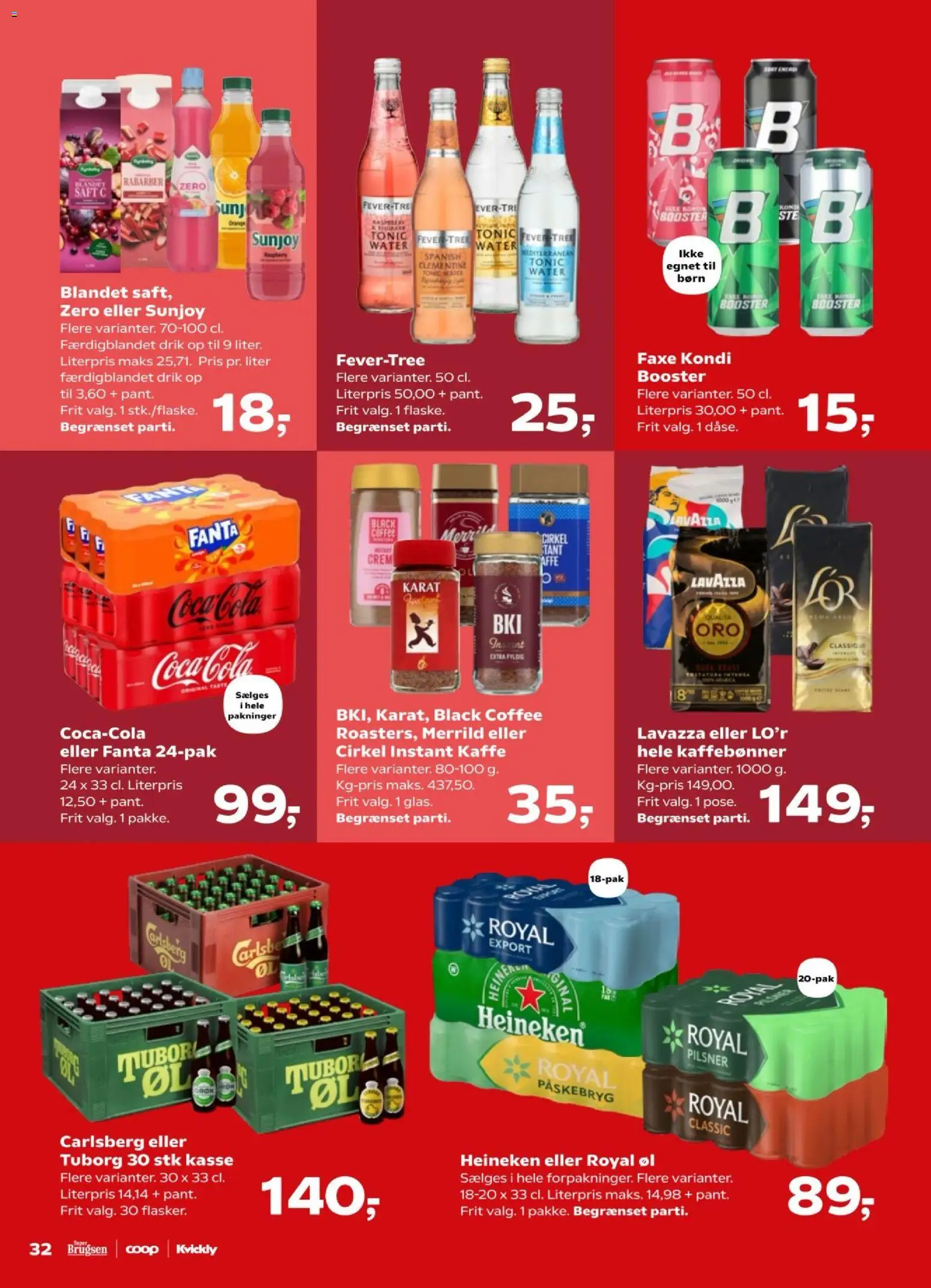 Super Brugsen tilbudsavis – gyldig fra 06.03.2026 | Side: 33 | Produkter: Rabarber, Fanta, Faxe Kondi, Cola