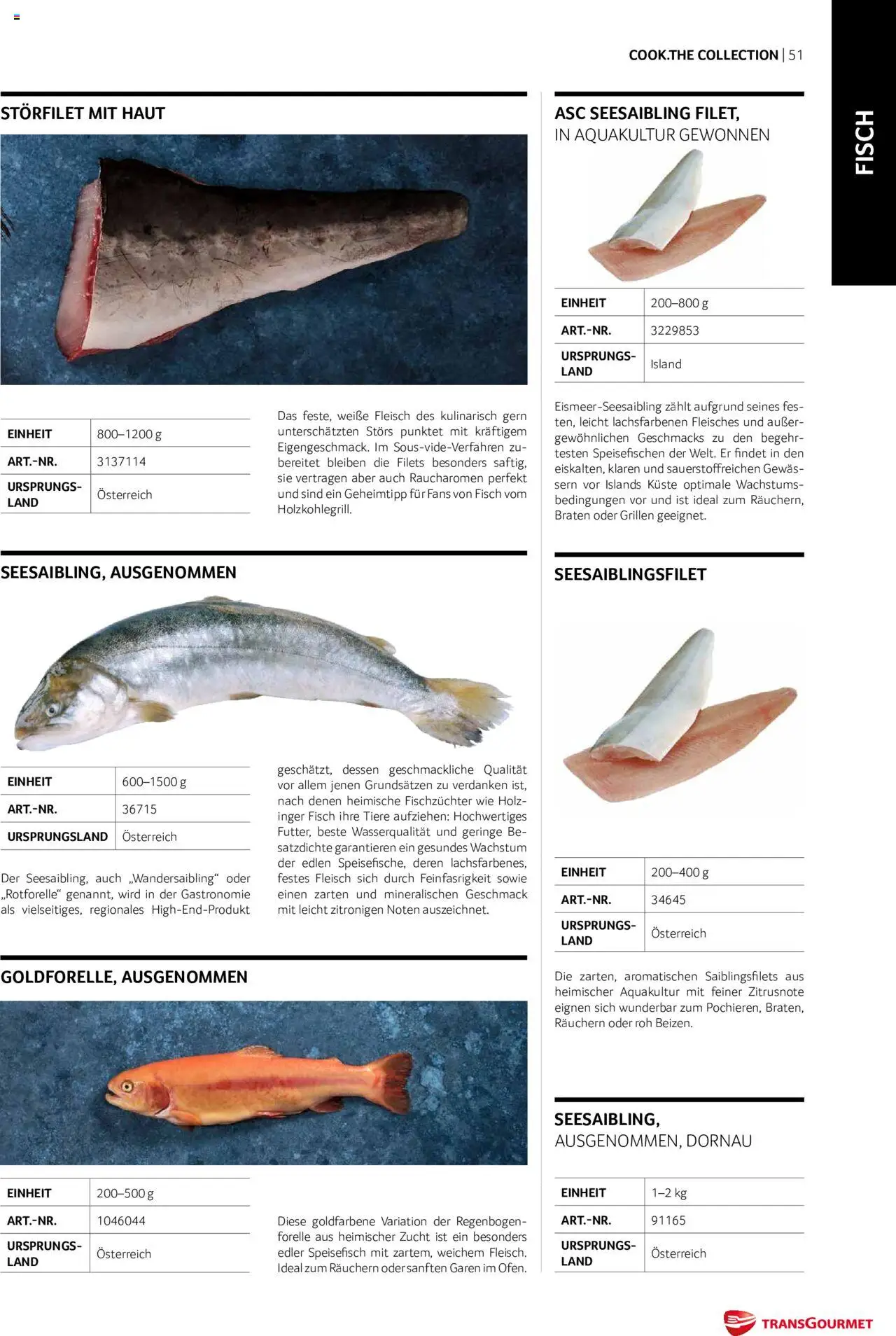 Transgourmet Cook Look-Book gültig ab 01.09.2023 | Seite: 51 | Produkte: Fisch