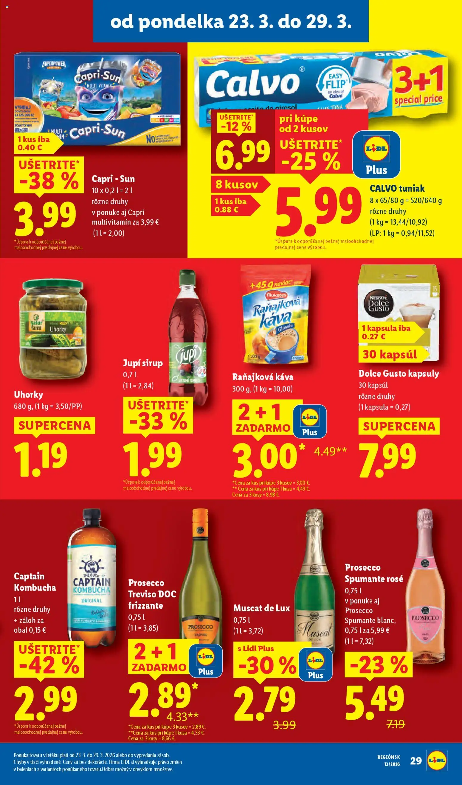 Nové Lidl akcie – leták je platný od 23.03.2026 | Strana: 35 | Produkty: Dolce Gusto, Káva, Prosecco