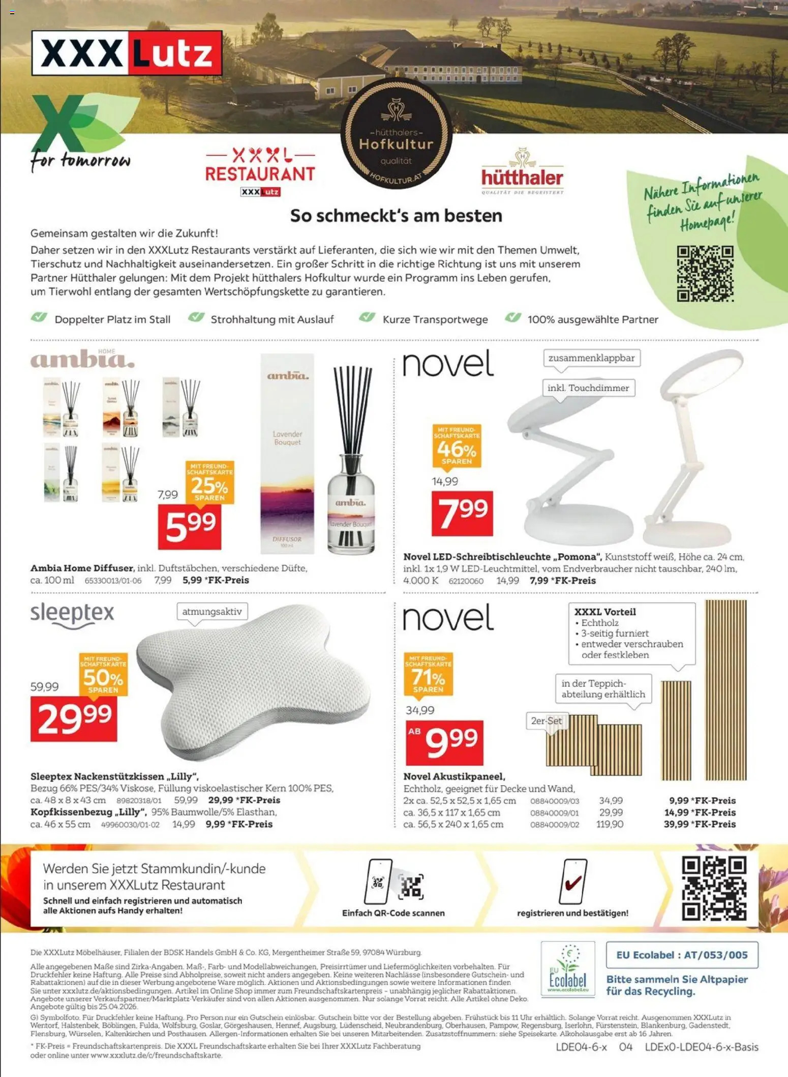 XXXLutz Restaurantgutscheine – gültig ab 09.04.2026 | Seite: 16 | Produkte: Decke, Teppich, Uhr