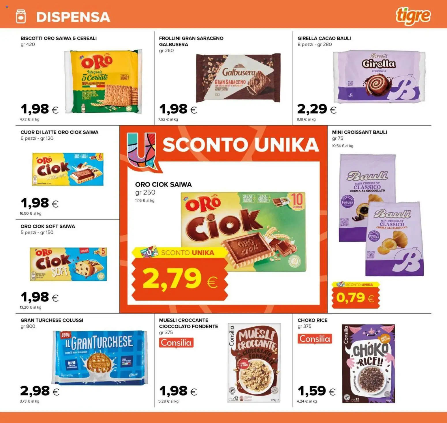Volantino Tigre del 03.01.2026 | Pagina: 15 | Prodotti: Muesli, Cioccolato, Riso, Biscotti