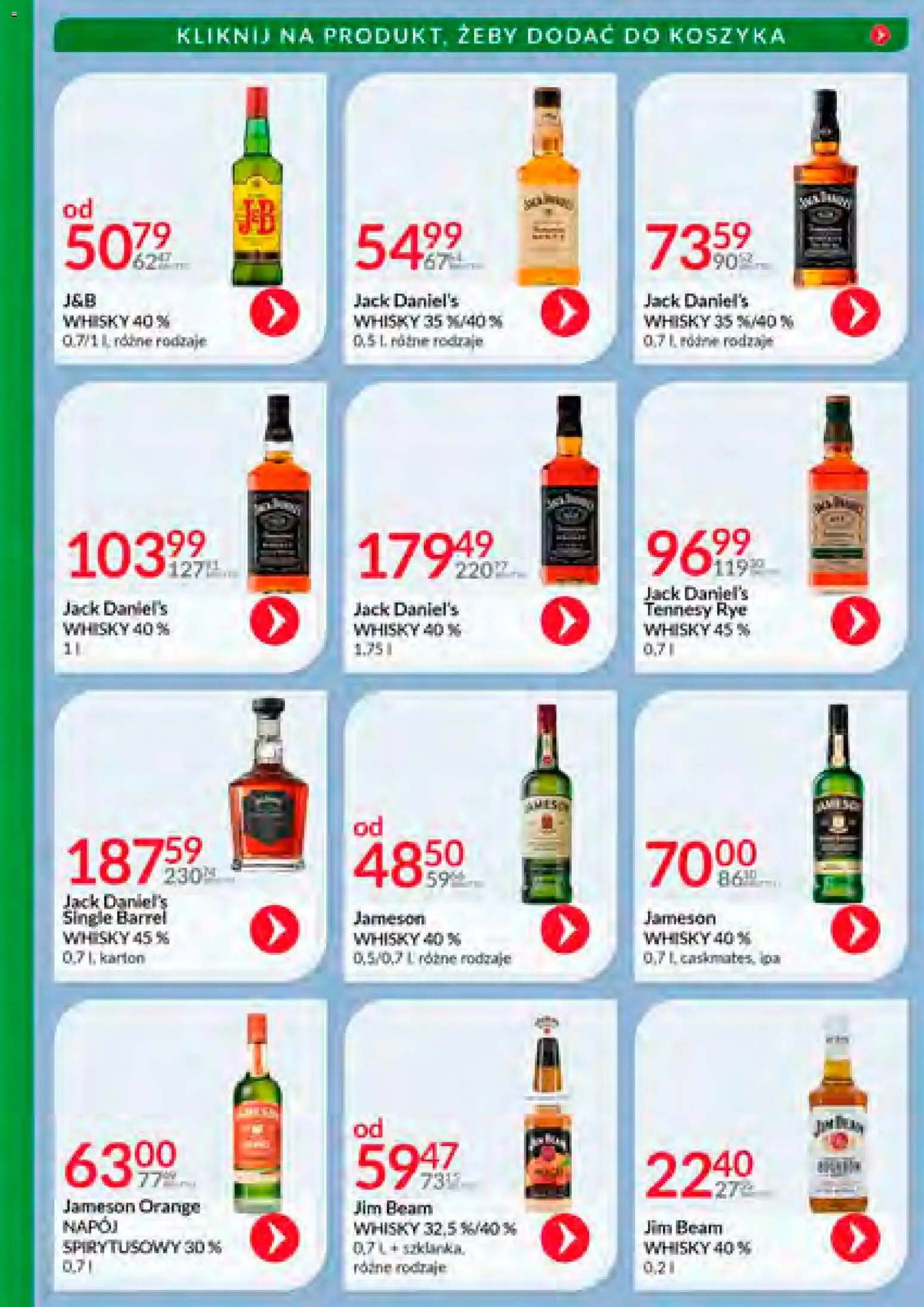 Eurocash Gazetka - Katalog Alkoholowy 12 od 01.12.2025 | Strona: 24 | Produkty: Jameson, Jim Beam, Jack Daniel's, Whisky
