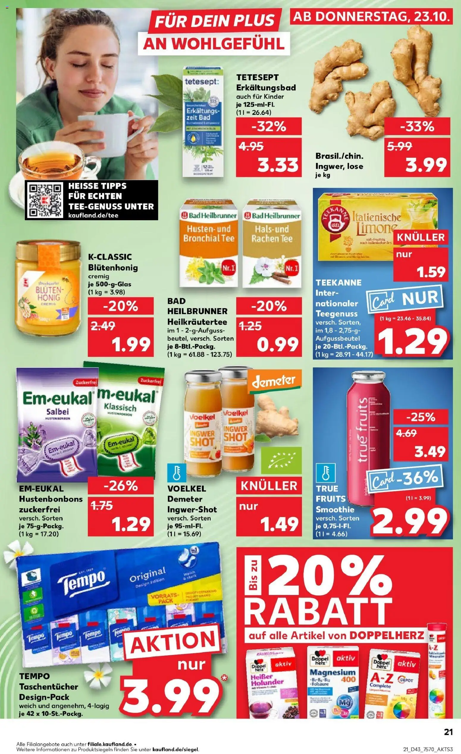 Kaufland prospekt Beckum	 – gültig ab 27.10.2025 | Seite: 21 | Produkte: Bad, Tempo, Teekanne, Tee