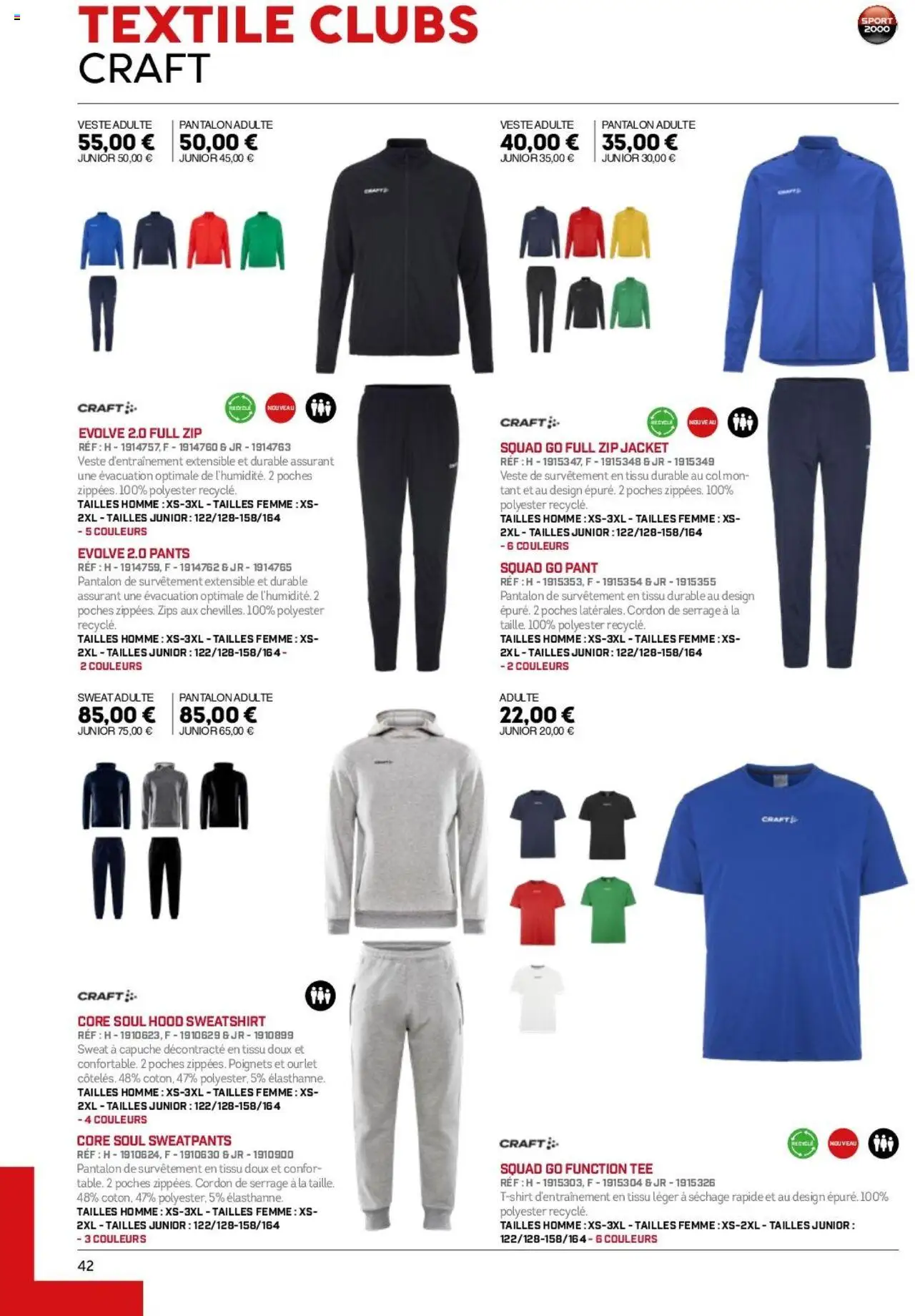 {H1} | Page: 42 | Produits: Sweat à capuche, Veste, Pantalon