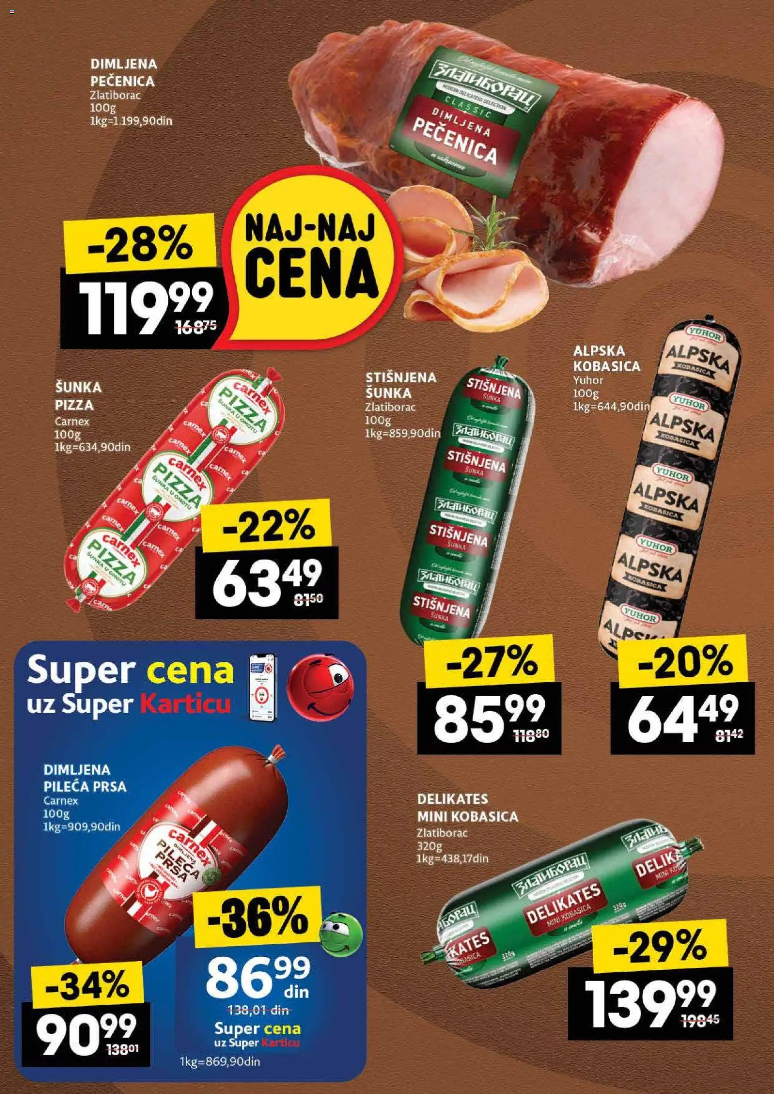 Roda katalog - važi od 23.10.2025 | Strana: 6 | Proizvode: Pileća prsa, Dimljena pileća prsa, Šunka, Pečenica