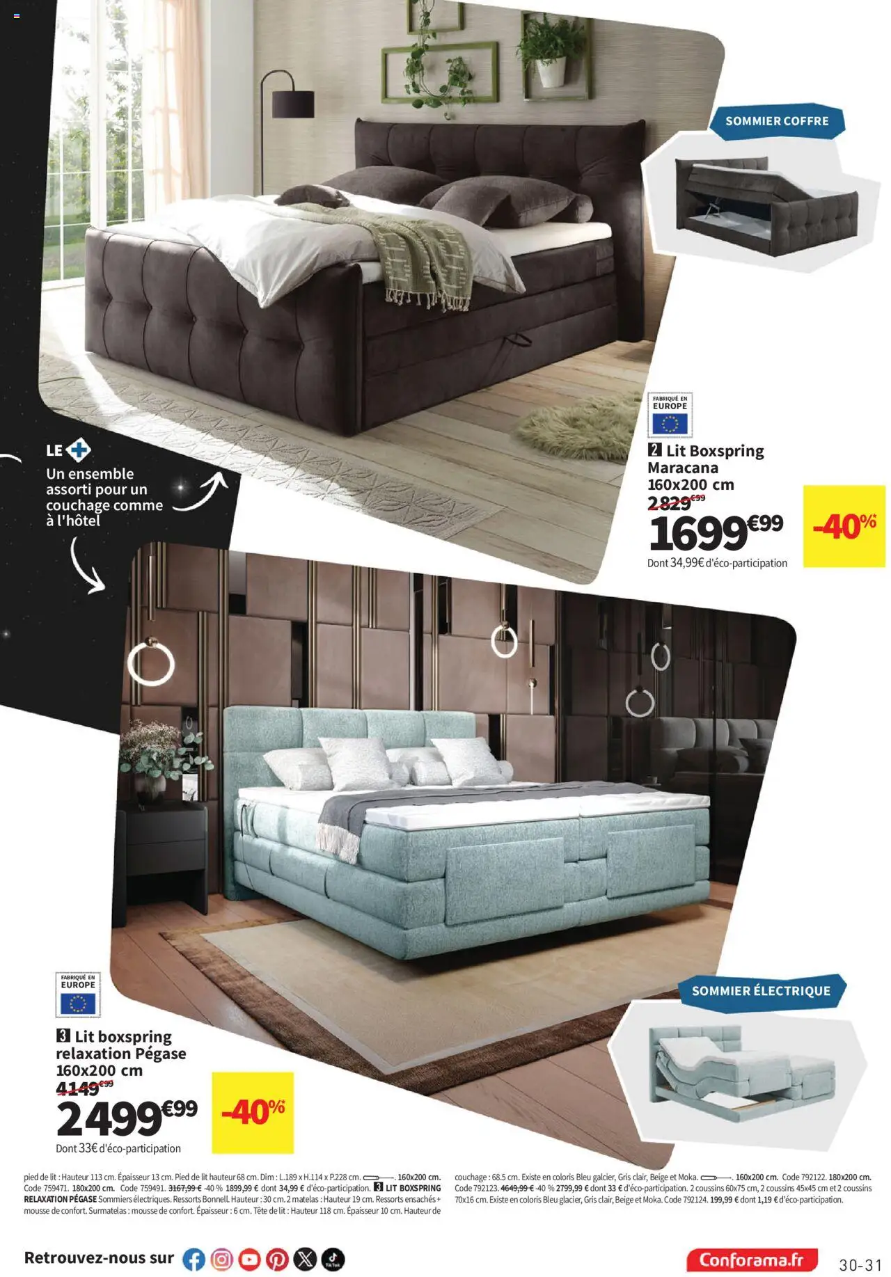  | Page: 31 | Produits: Surmatelas, Mousse, Matelas, Sommier