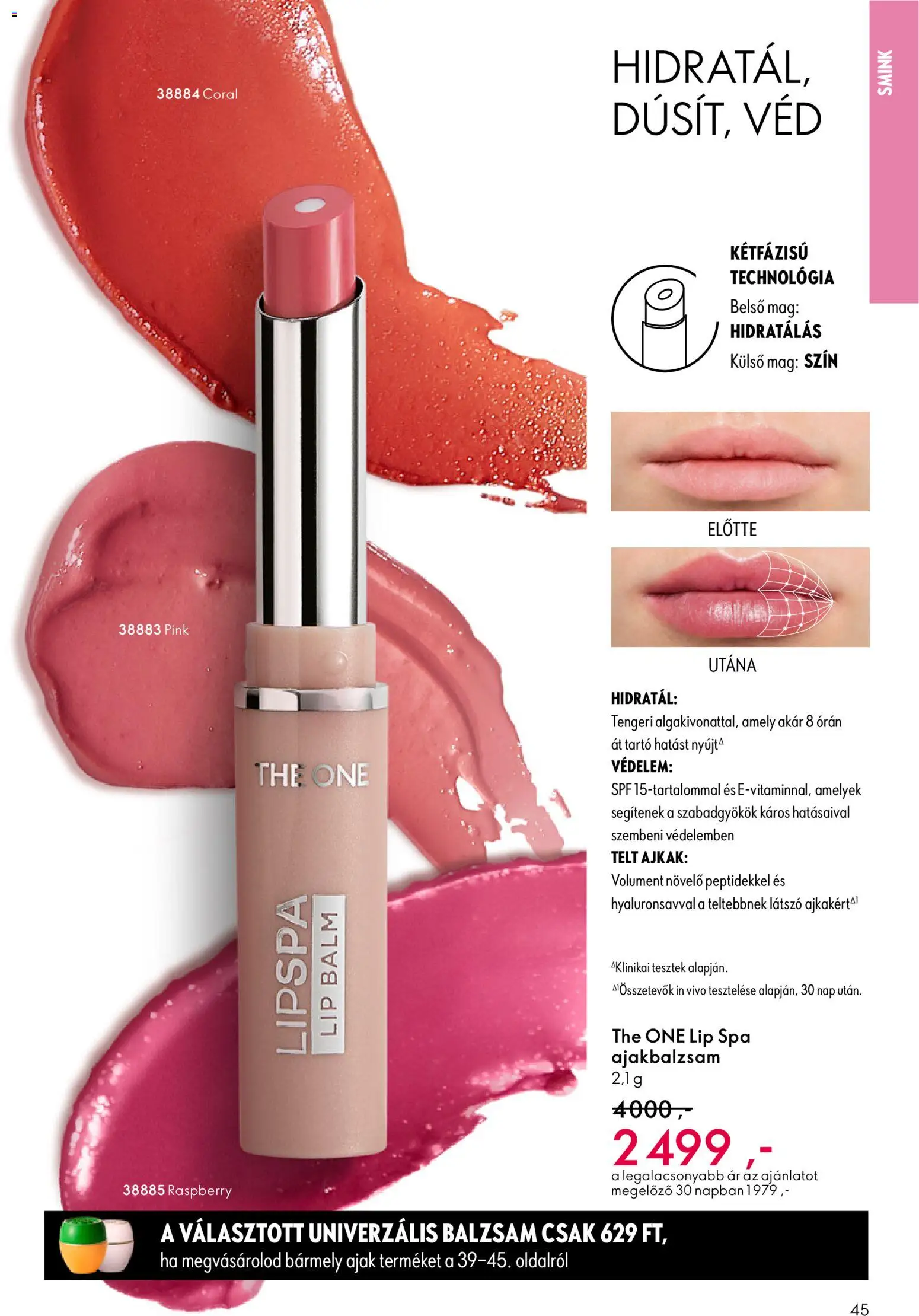 Oriflame akciós ujság - amely érvényes a következő dátumtól: 11.02.2026 | Oldal: 45 | Termékek: Smink