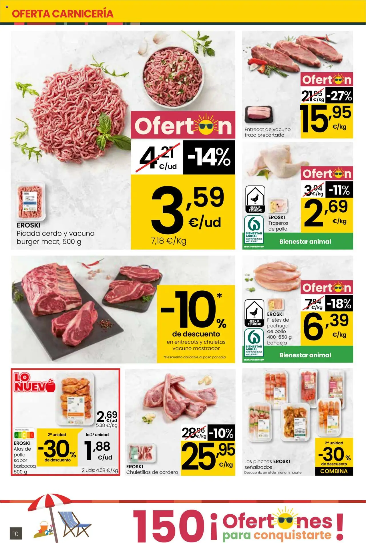 Eroski - Para conquistarte │ válido desde el 14.08.2025 | Página: 10 | Productos: Cerdo, Φίλτρο καφέ, Bandeja, Caja