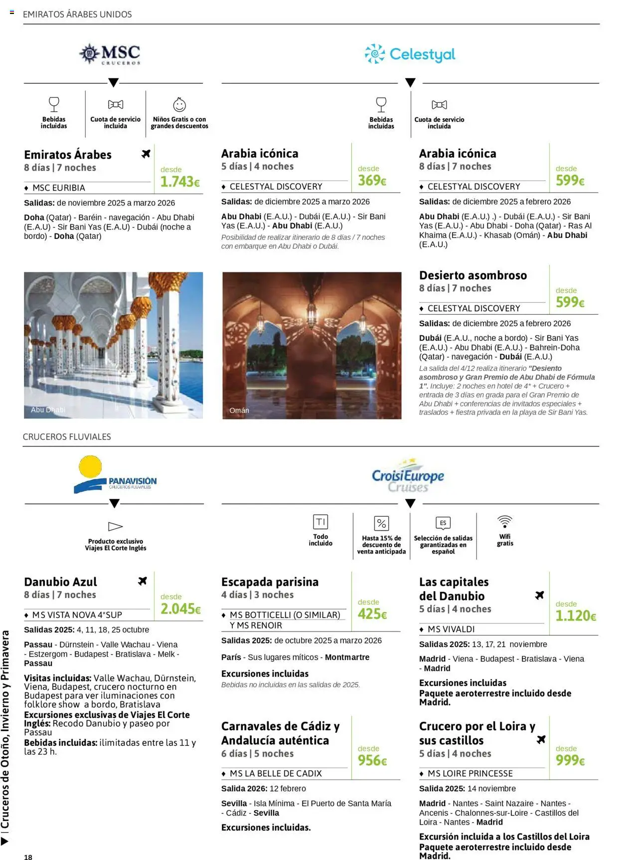 Viajes El Corte Inglés - Crucero Fantástico │ válido desde el 16.09.2025 | Página: 18 | Productos: Navegación