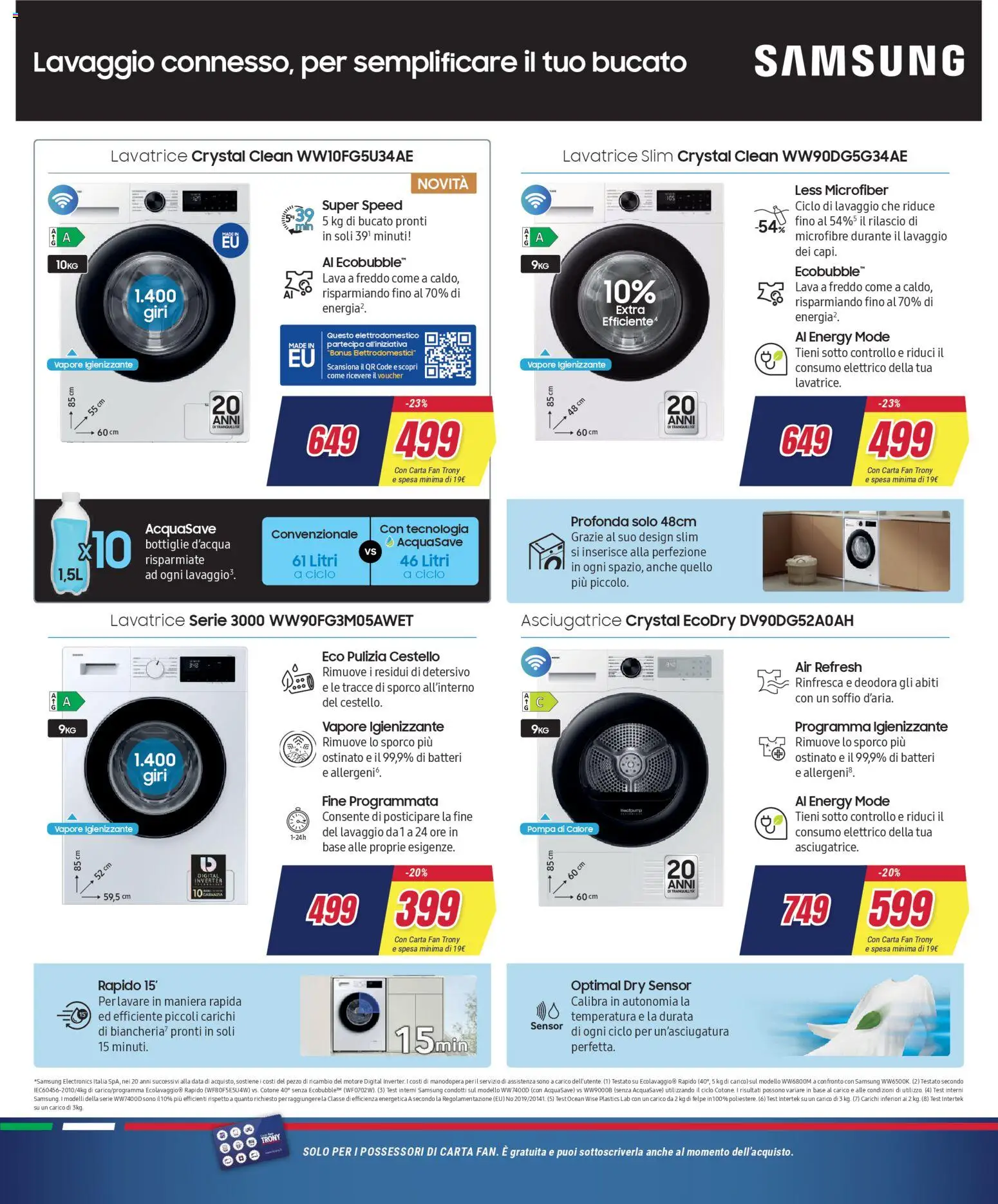 Volantino Trony del 27.12.2025 | Pagina: 24 | Prodotti: Abiti, Asciugatrice, Data, Fan