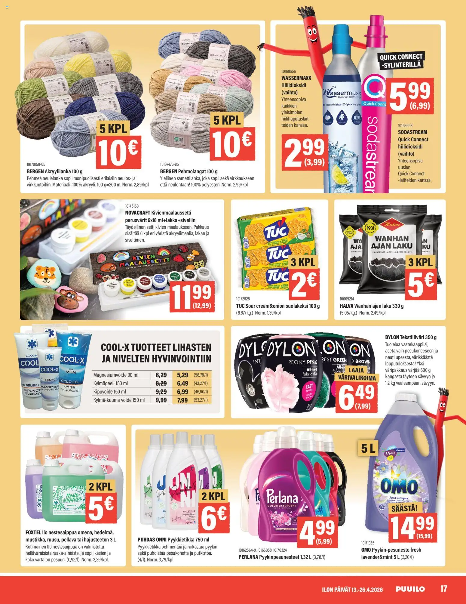 Puuilo tarjoukset – voimassa 13.04.2026 alkaen | Sivu: 17 | Tuotteet: Vadelma, Sodastream